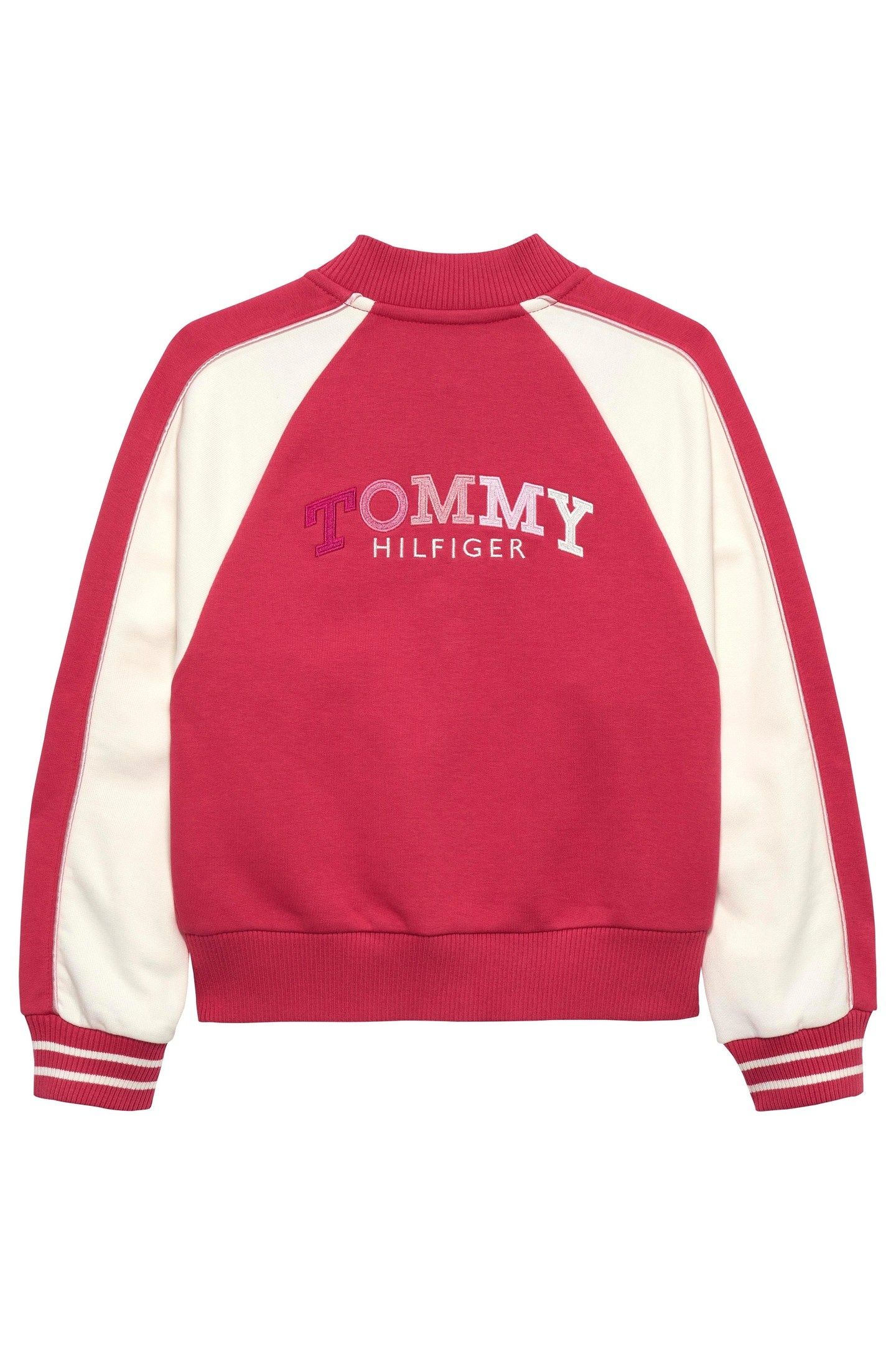 GIRLS COL BLOCK EMB VARSITY VINTAGE CERISE/ANCIENT WHITE 2