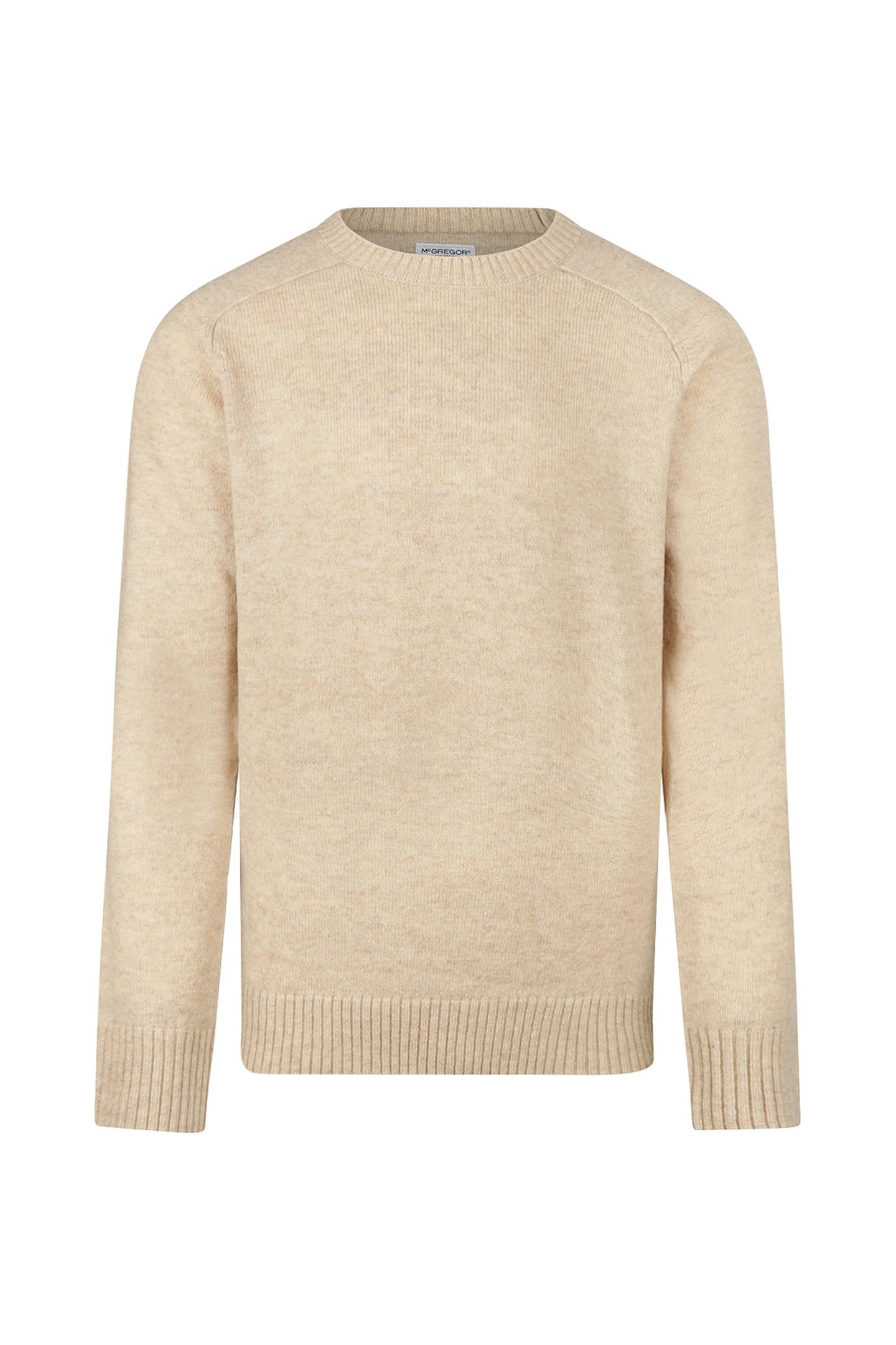 LAMBSWOOL CREW NECK SWEATER STONE 2