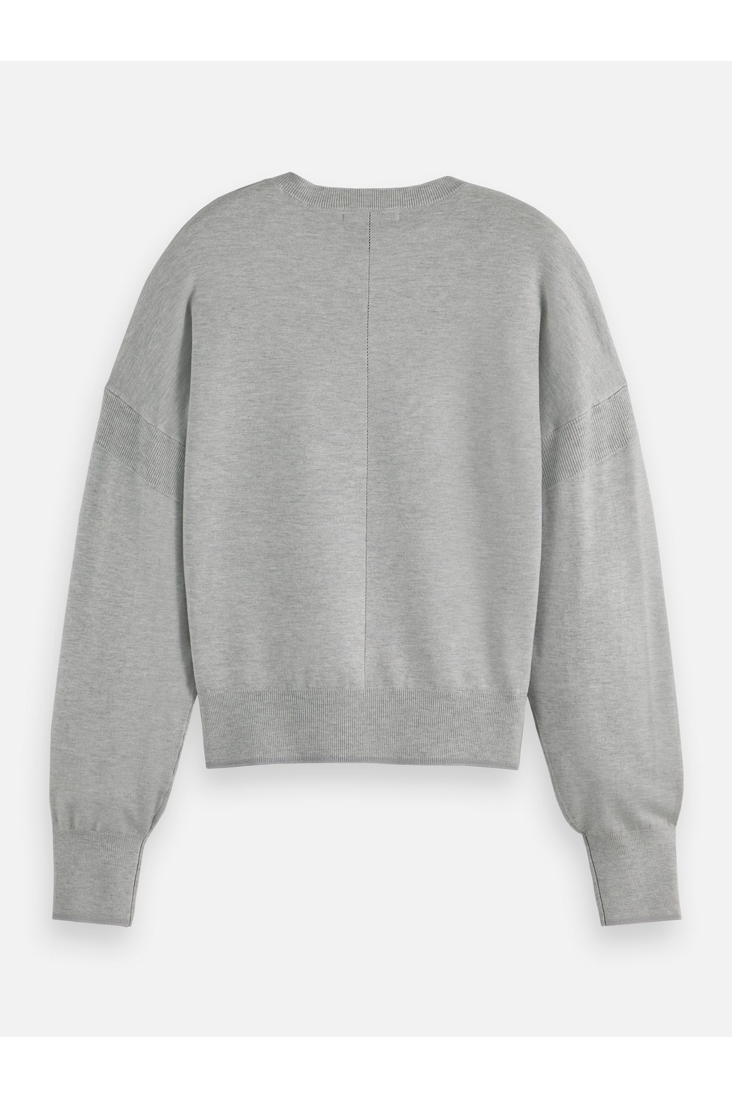 CORE V-NECK RELAXED PULLOVER LIGHT PASTEL GREY 5