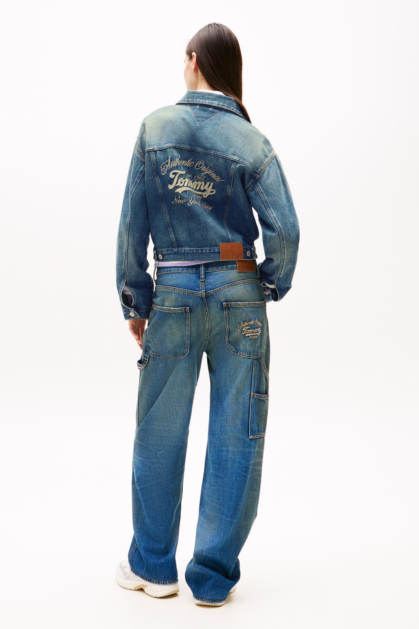 PLEATED TRUCKER JACKET DENIM MEDIUM 2