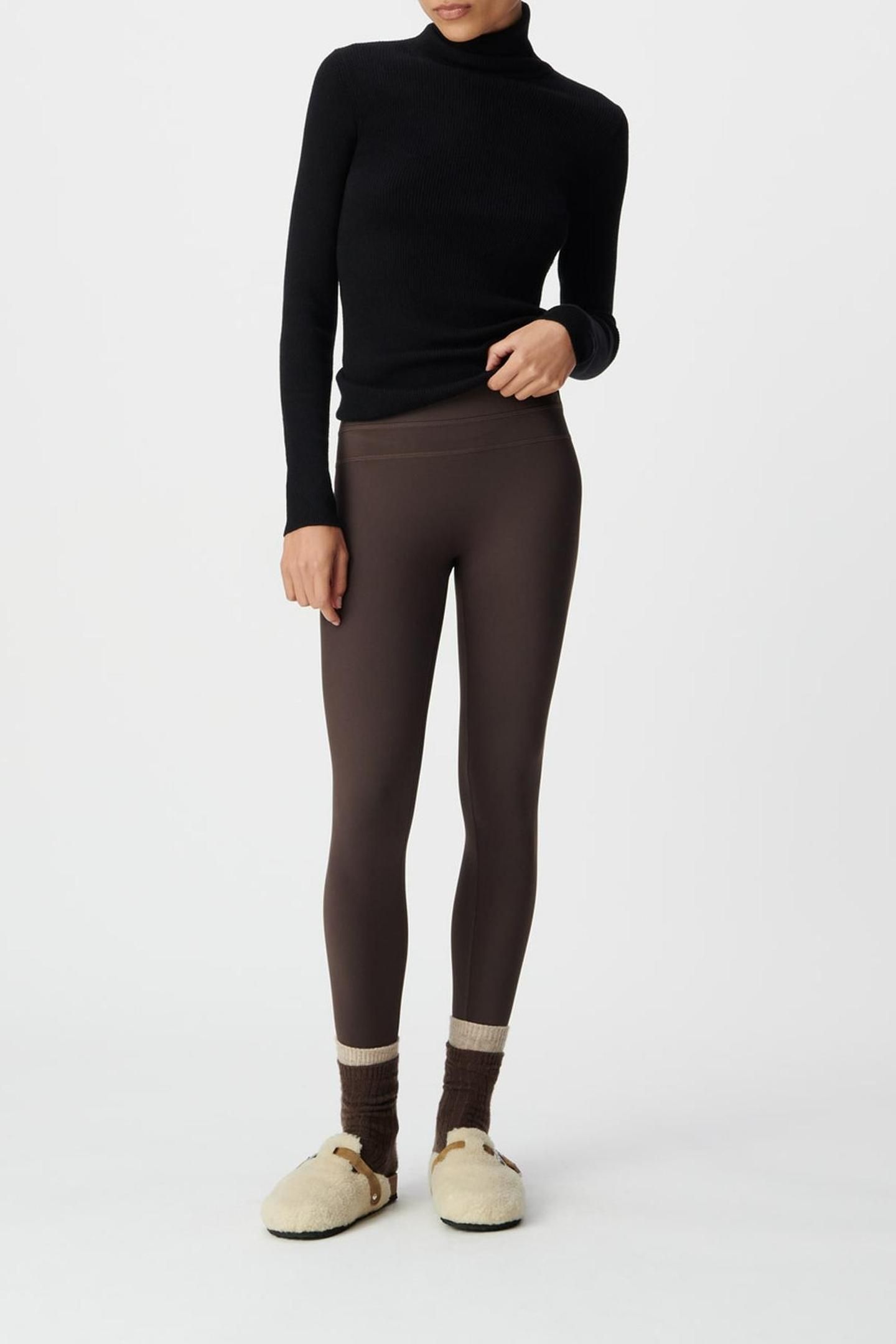 BROWN KNIT TAPERED TROUSERS 4