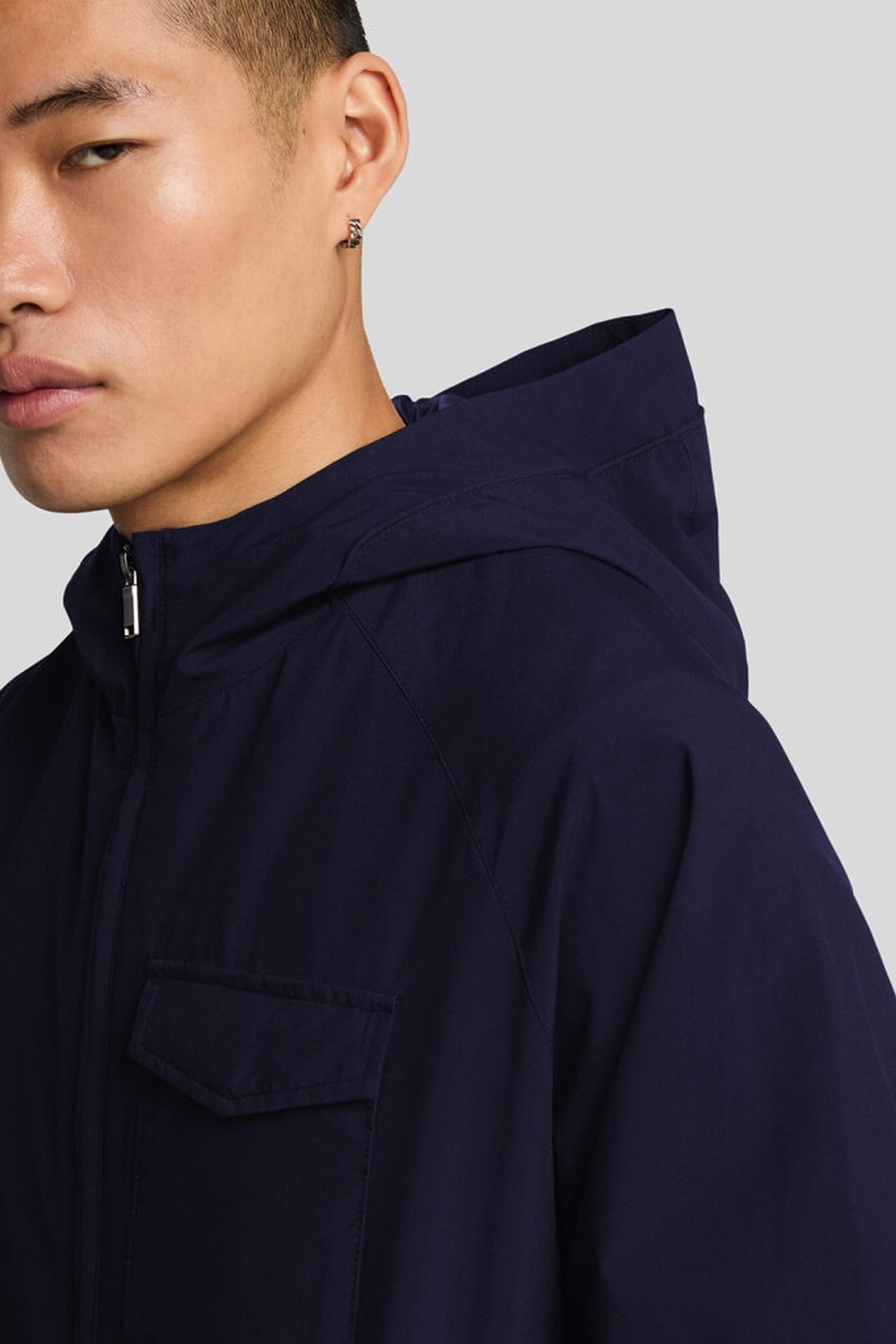 HOODED SHELL JACKET DARK NAVY 5