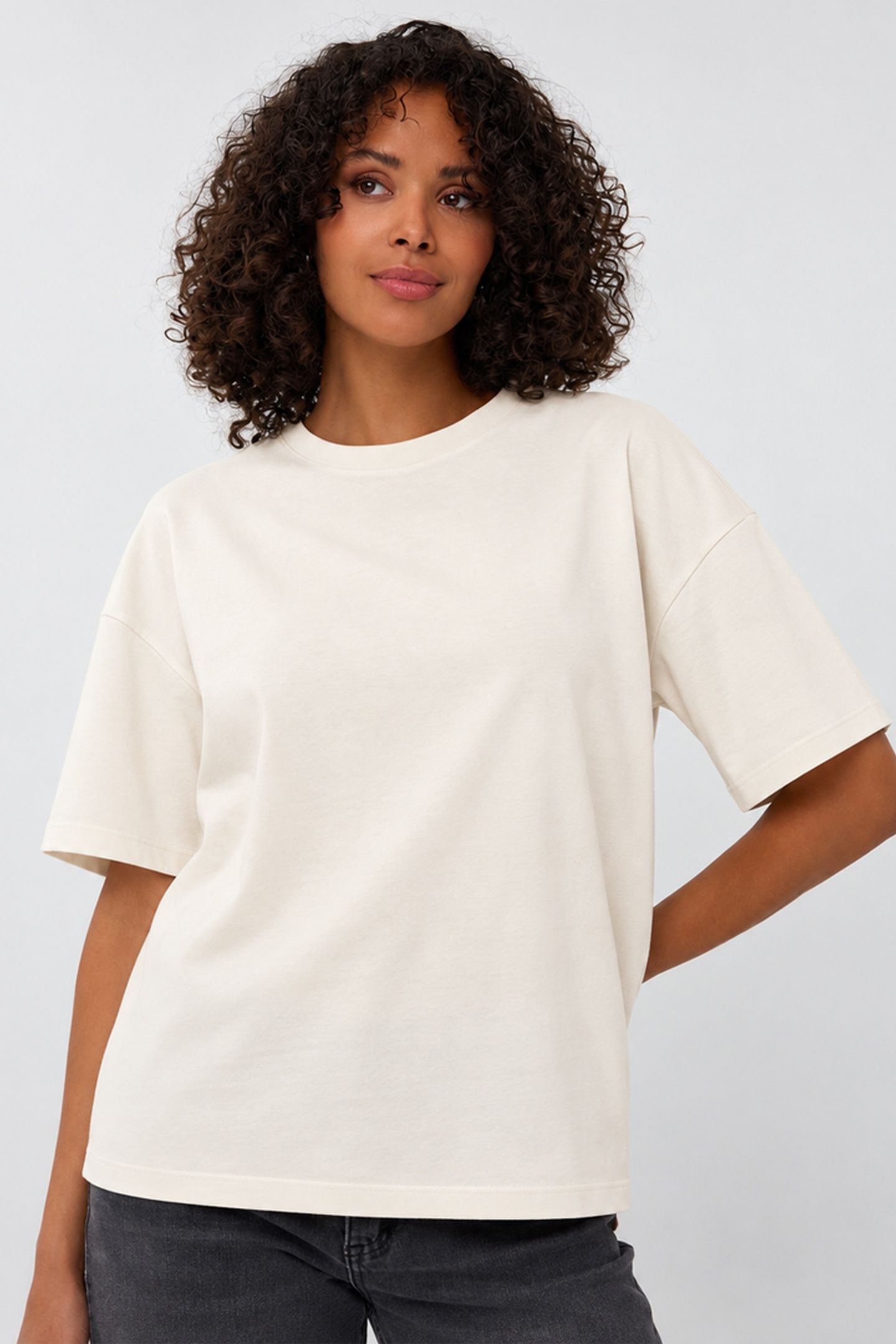 T-SHIRT OVERSIZED BASIC OFF WHITE 1