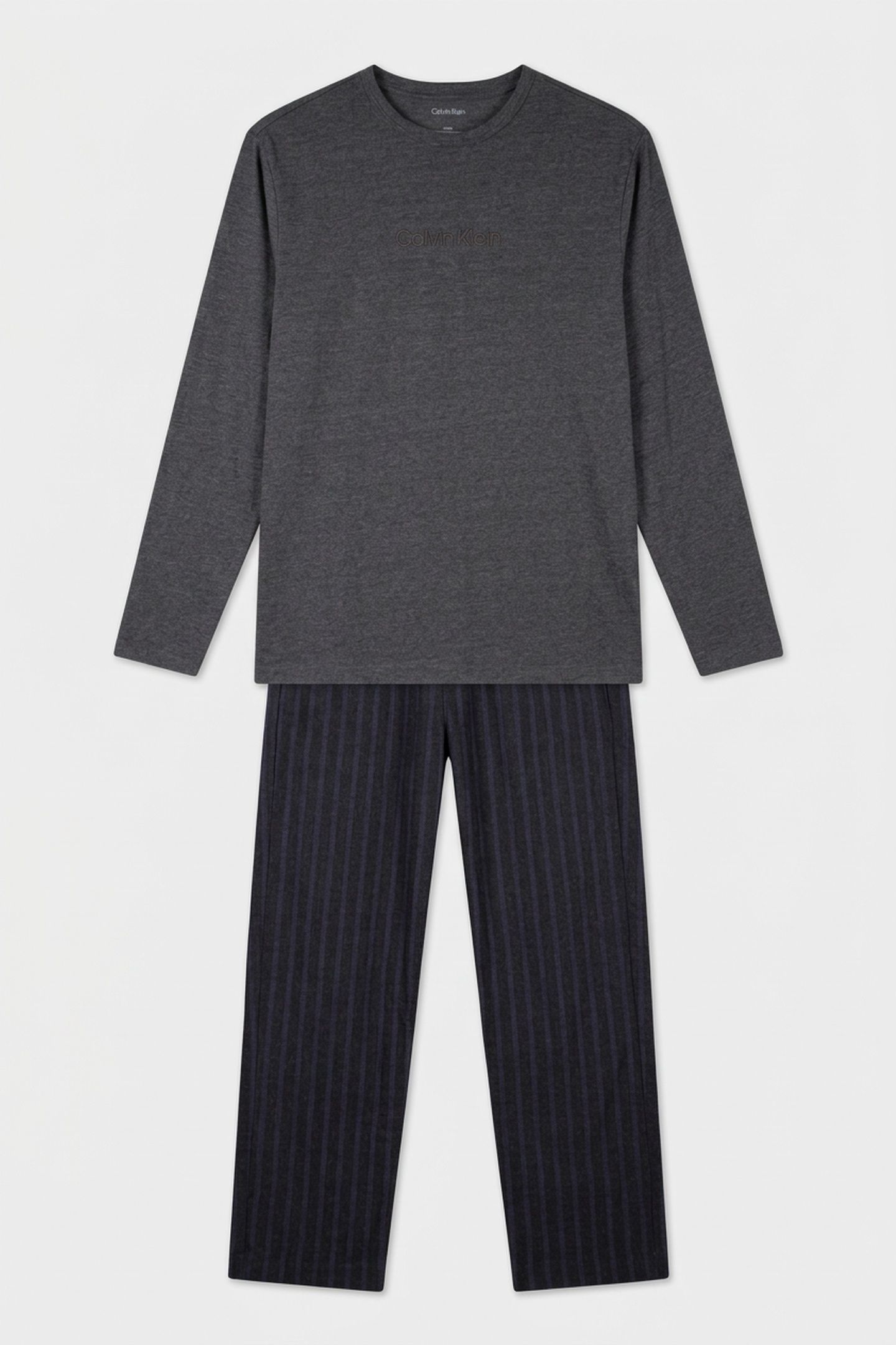 LS TEE PANT SET CHARCOAL HEATHER TOP 3