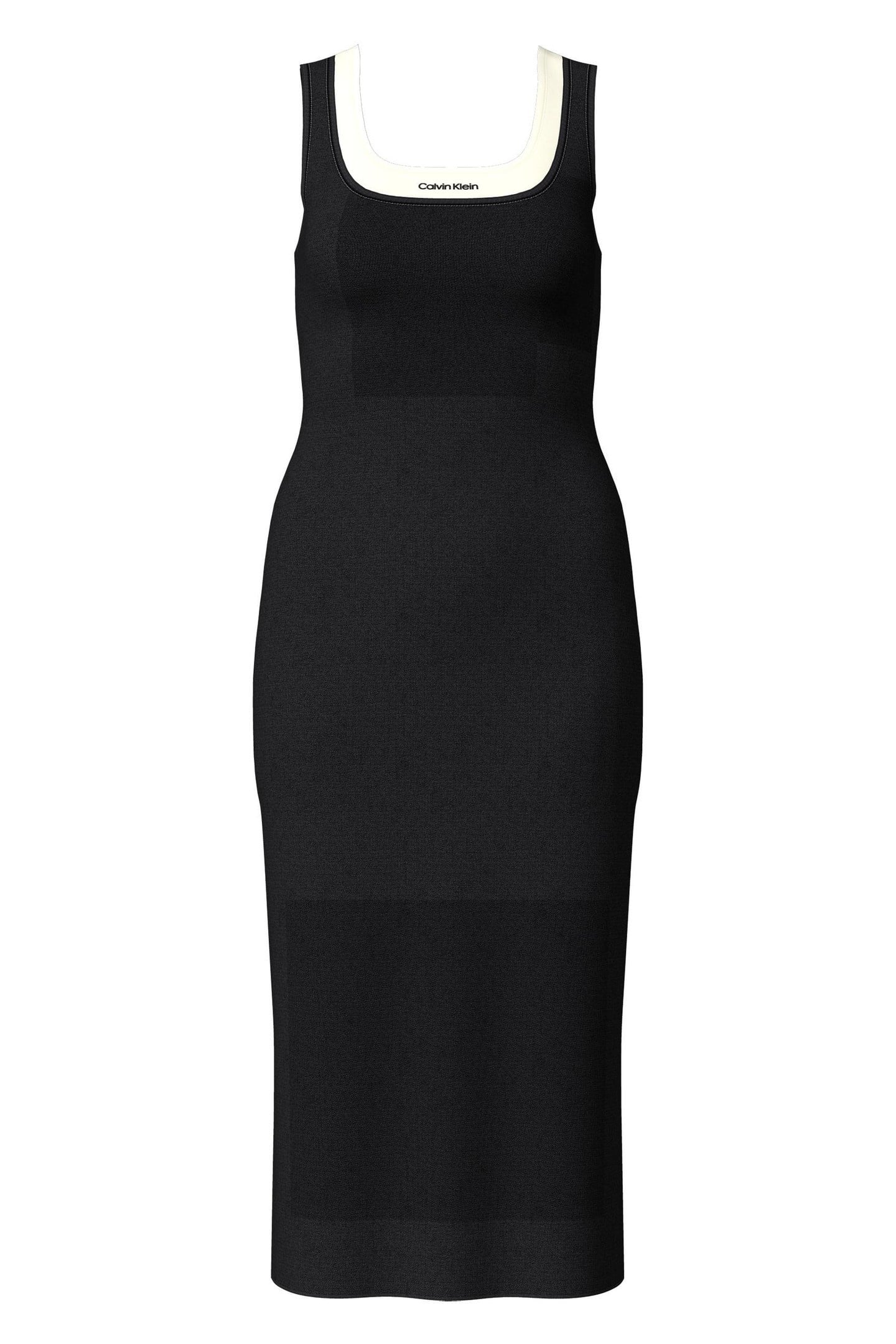 SL INTERLOCK MIDI DRESS BLACK 1
