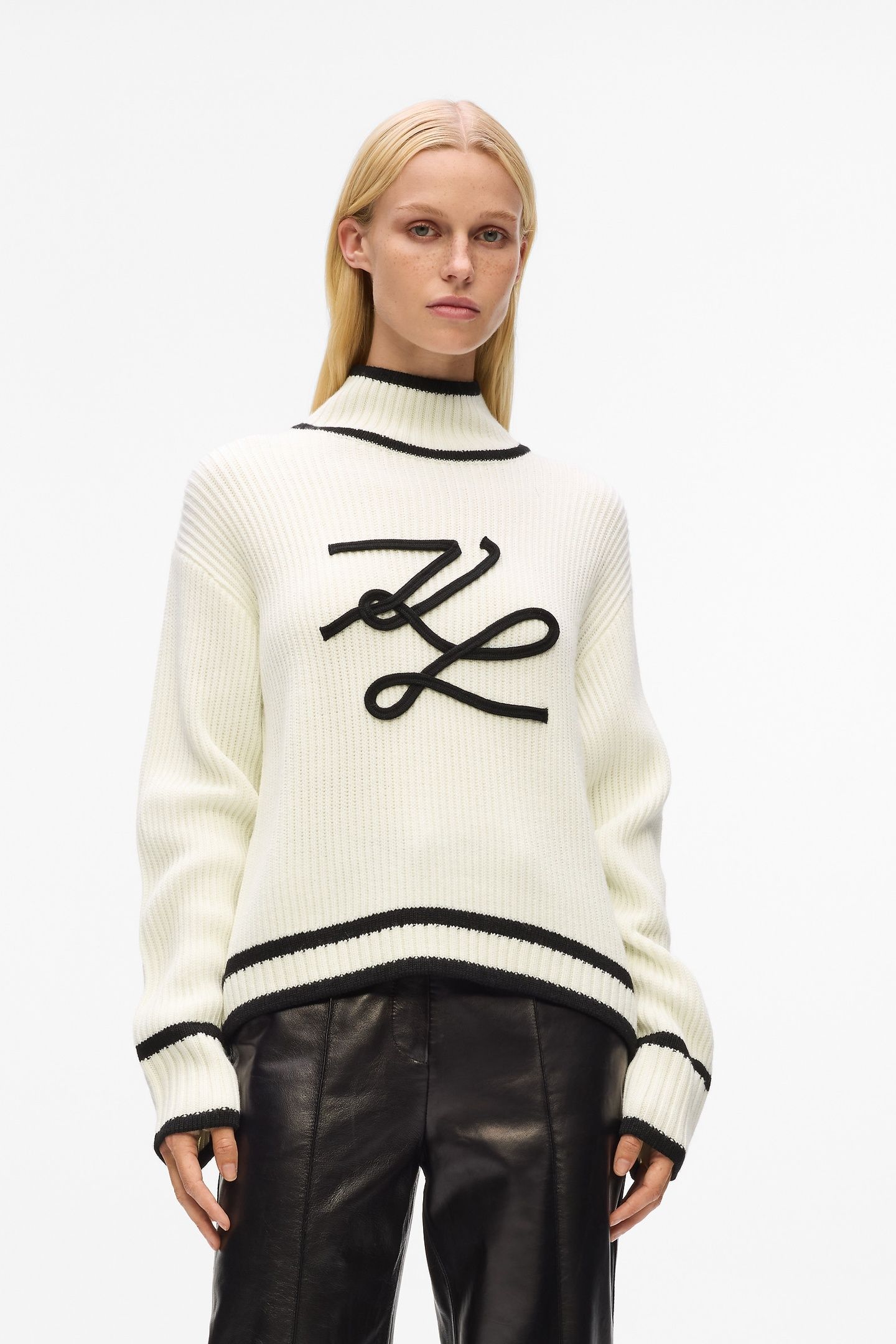 SOUTACHE AUTOGRAPH KNIT WHITE 1