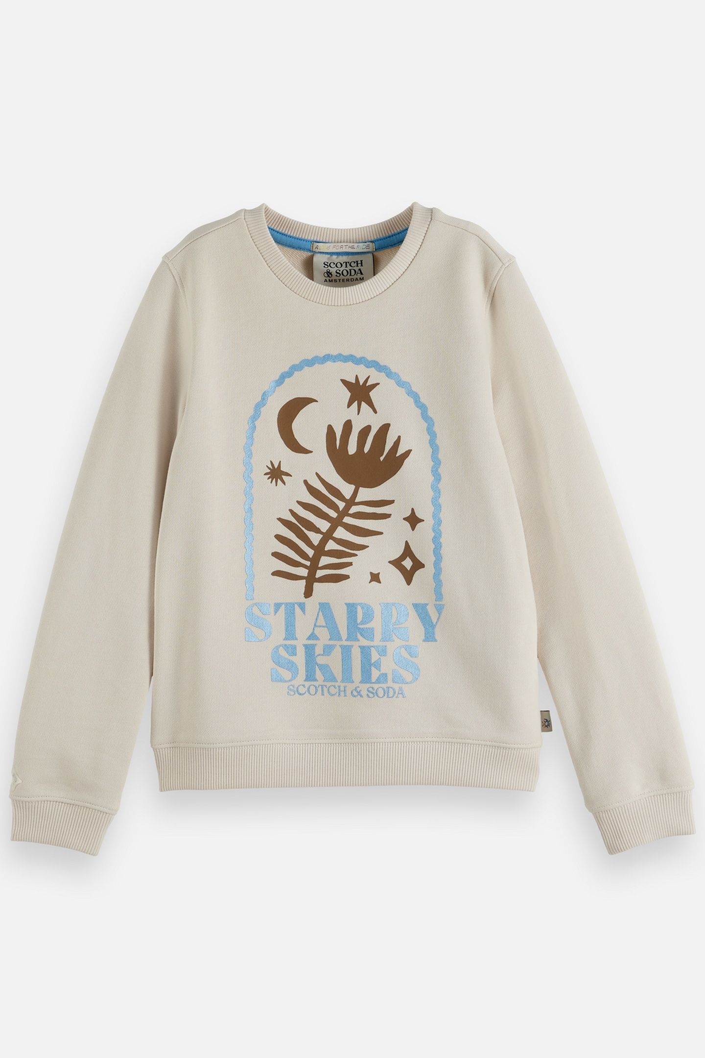 GIRLS FRONT ARTWORK REGULARFIT SWEATSHIRT LIGHT BEIGE 1