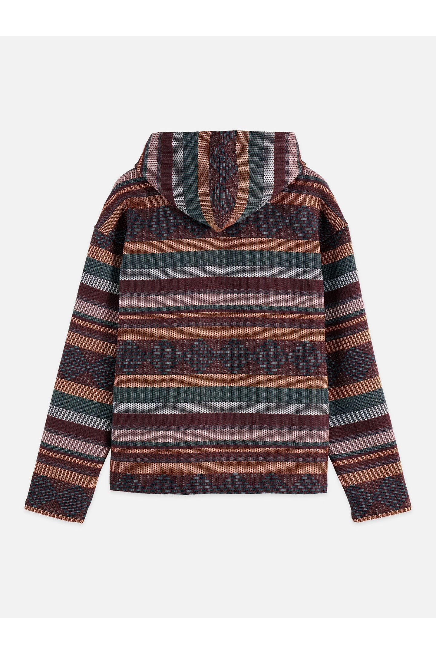 JACQUARD RELAXED-FIT HOODIE NAVY 5