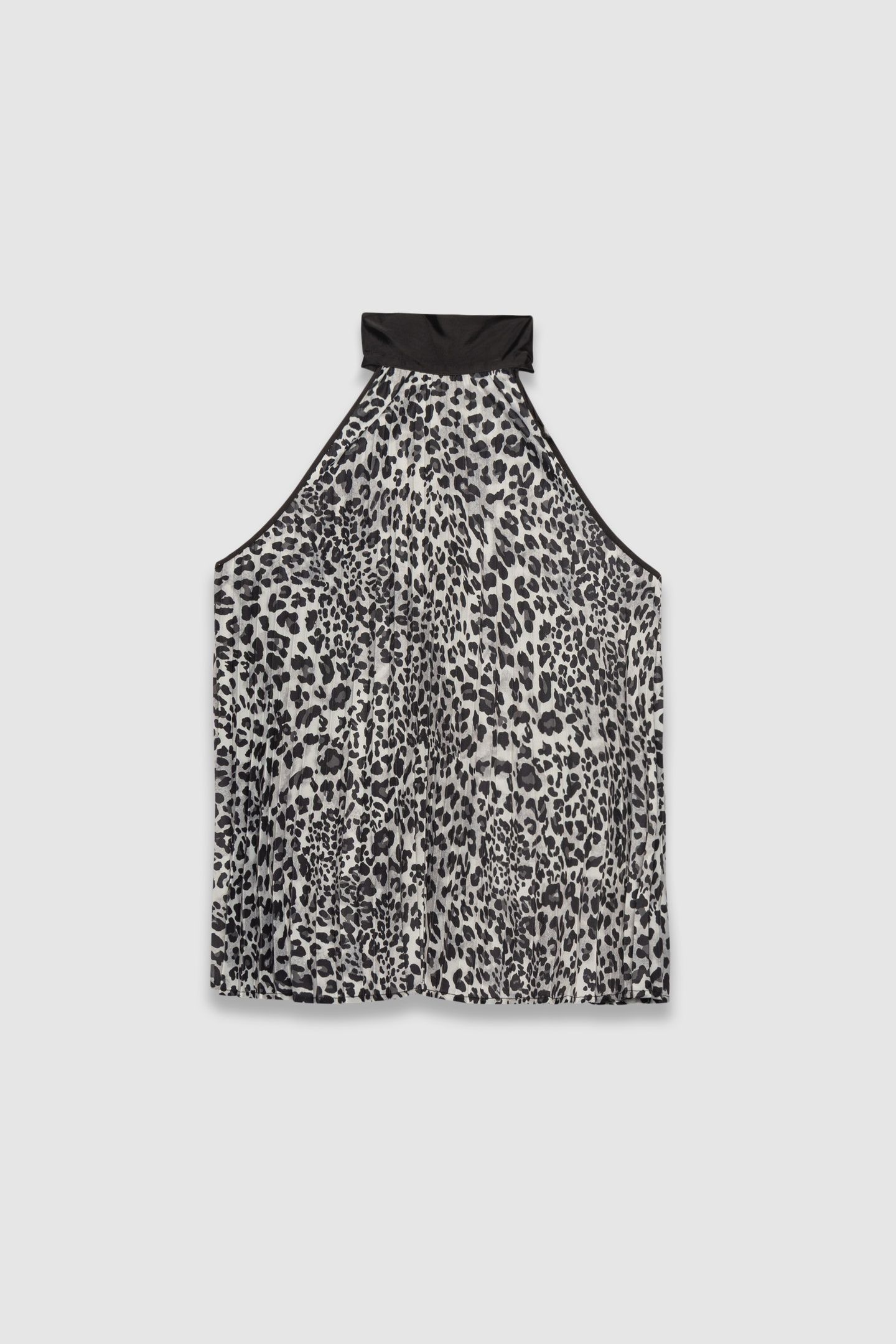 GREY RECYCLED POLYESTER TOP WITH PANTHER PRINT 4