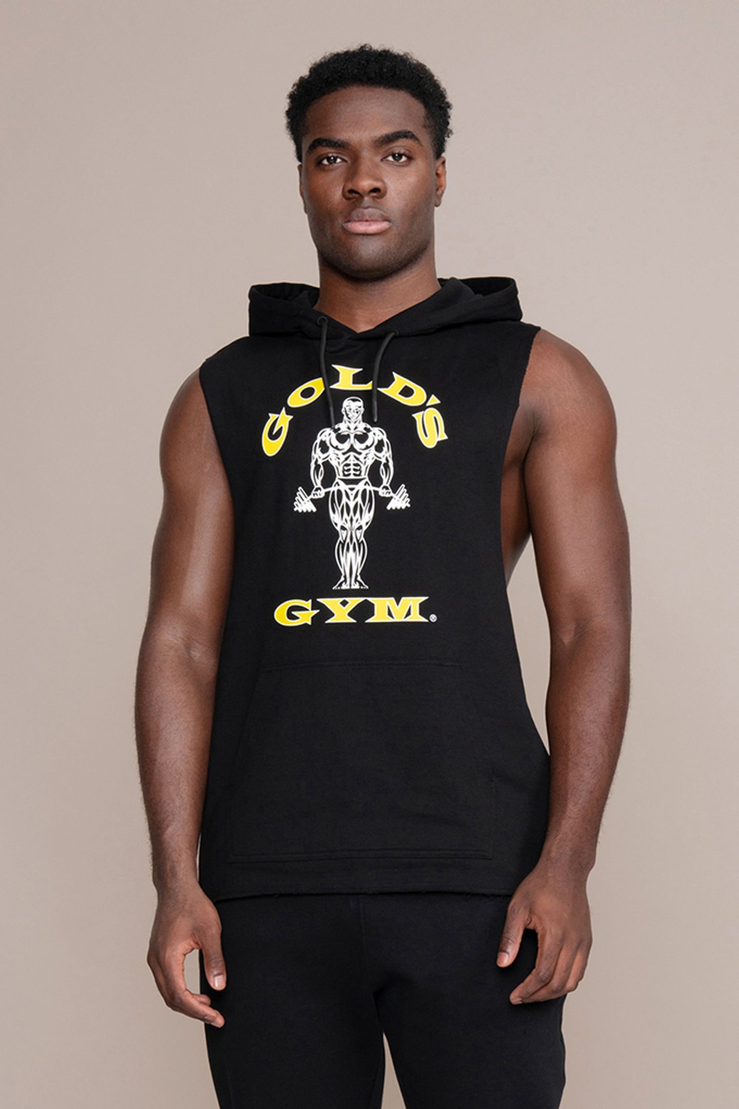 MUSCLE JOE SLEEVELESS HOODIE GREY 1