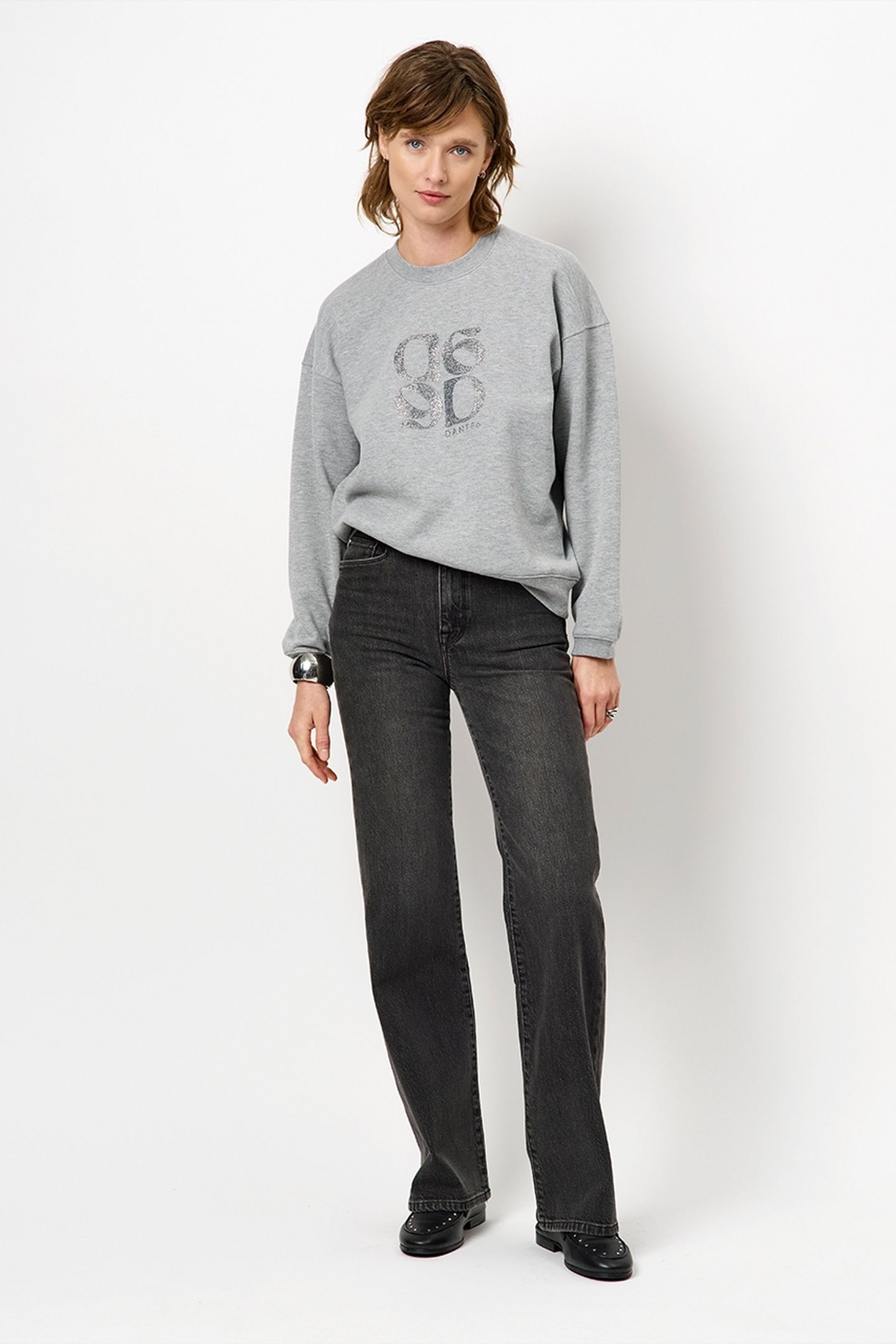 BELLA WIDE LEG JEANS WASHED BLACK 1