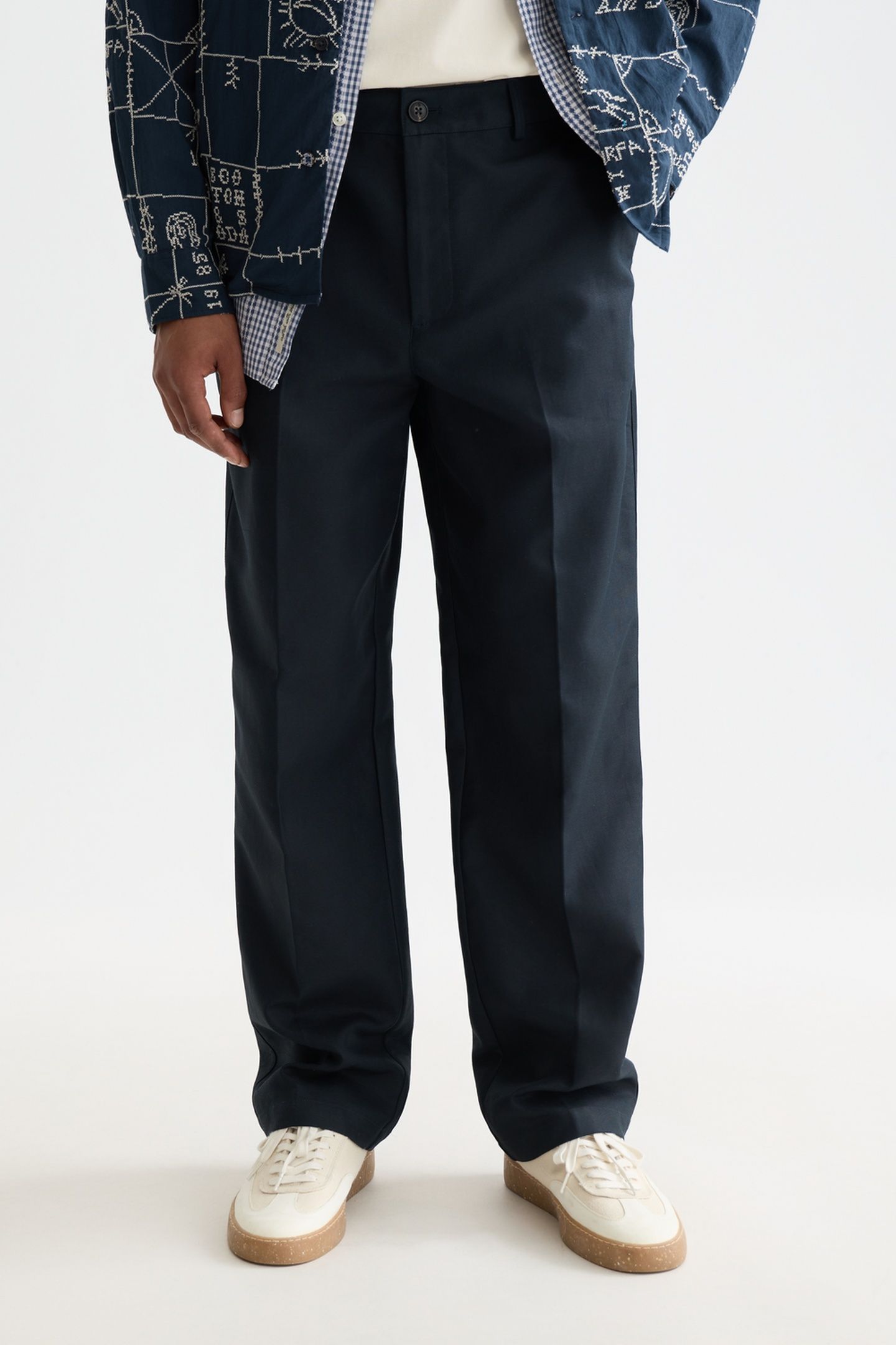 OTIS COTTON-TWILL RELAXED STRAIGHT-FIT CHINO NAVY 1