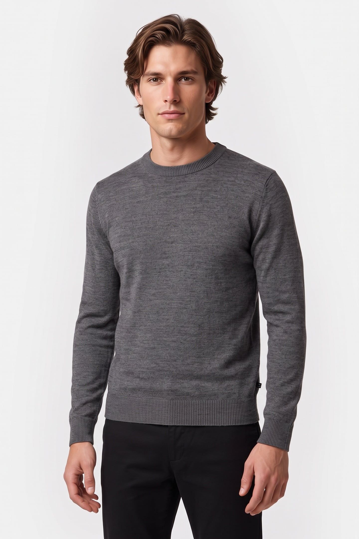 OKNIT KNITWEAR GREY MELANGE 1