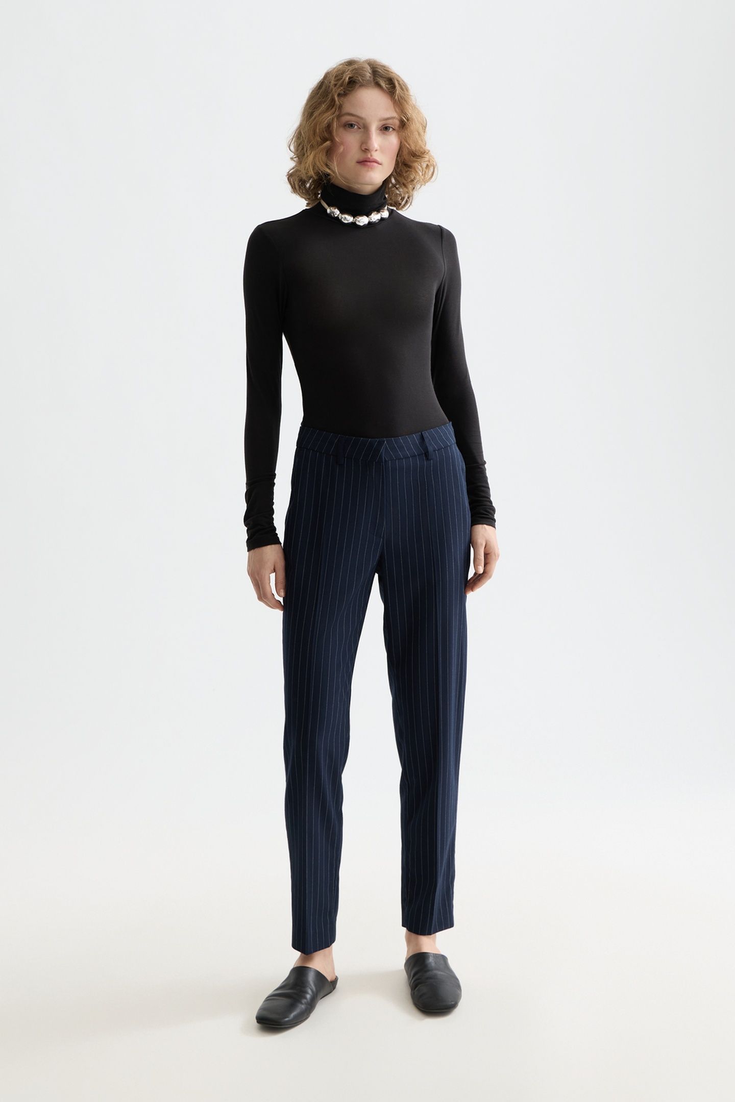 CORE ROLL UP NECK LONG SLEEVE T-SHIRT BLACK 3