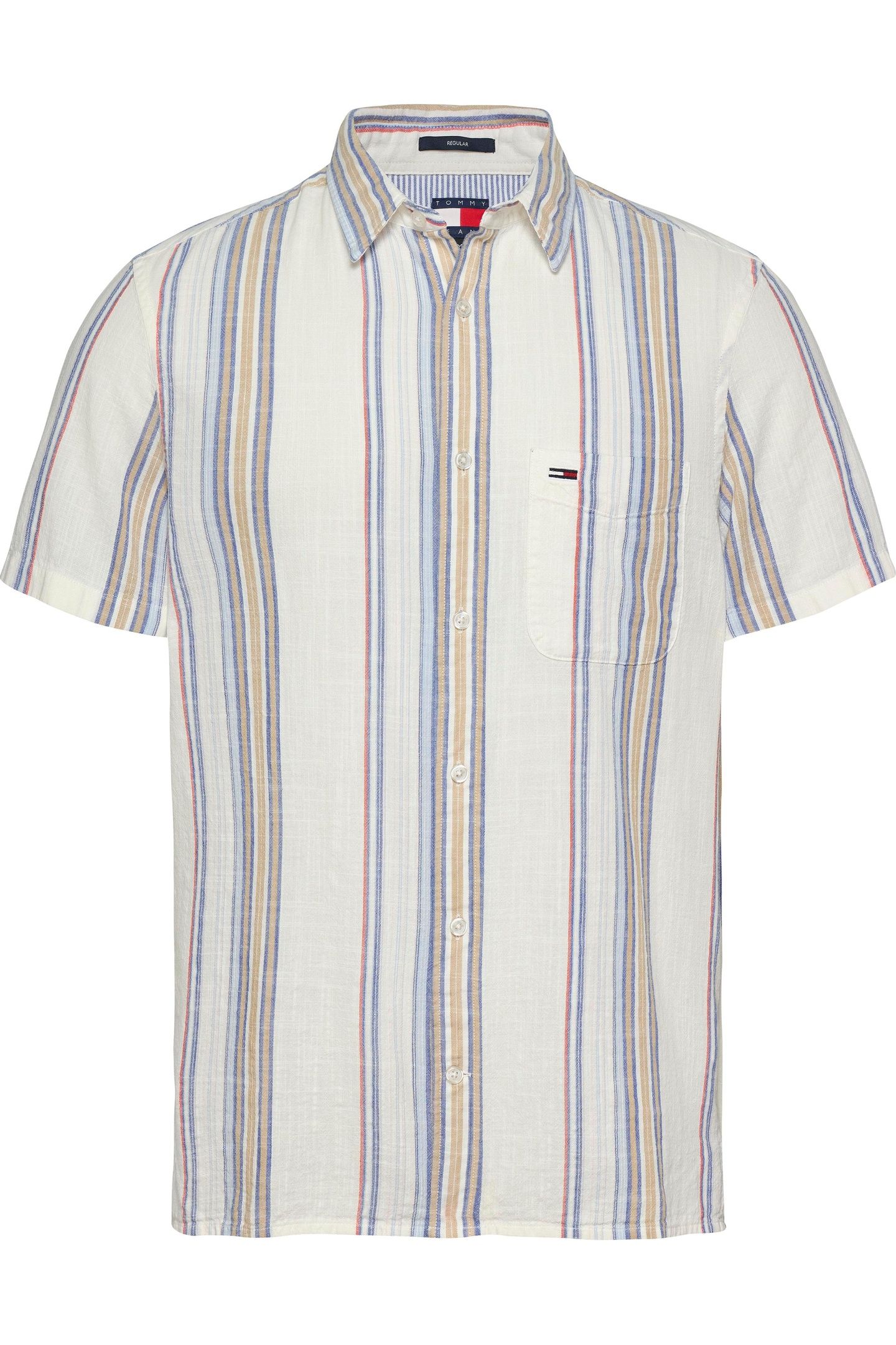 TJM REG SLUB STRIPE ANCIENT WHITE MULTI STRIPES 1