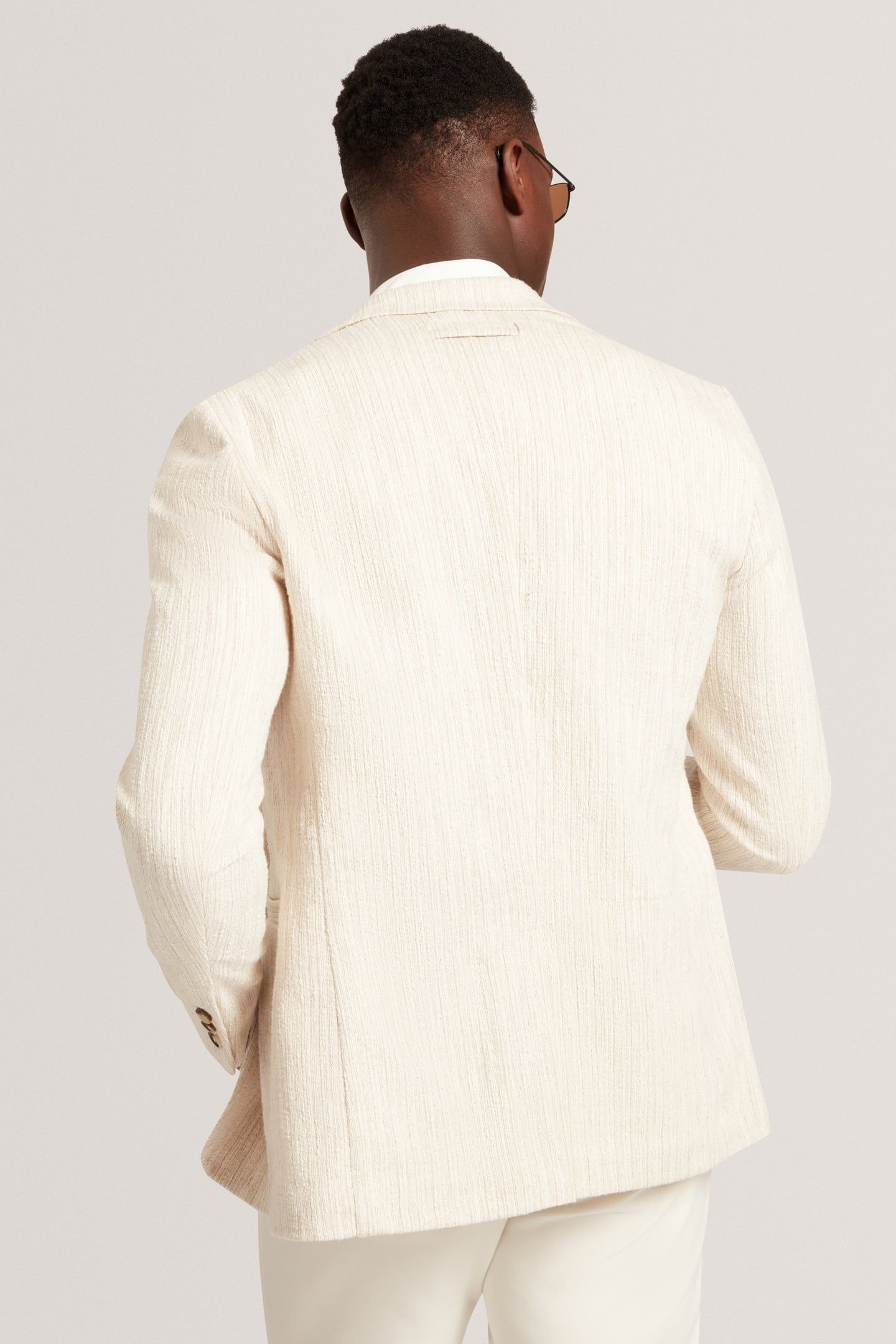 REGULAR BOUCLE BLAZER ECRU 2
