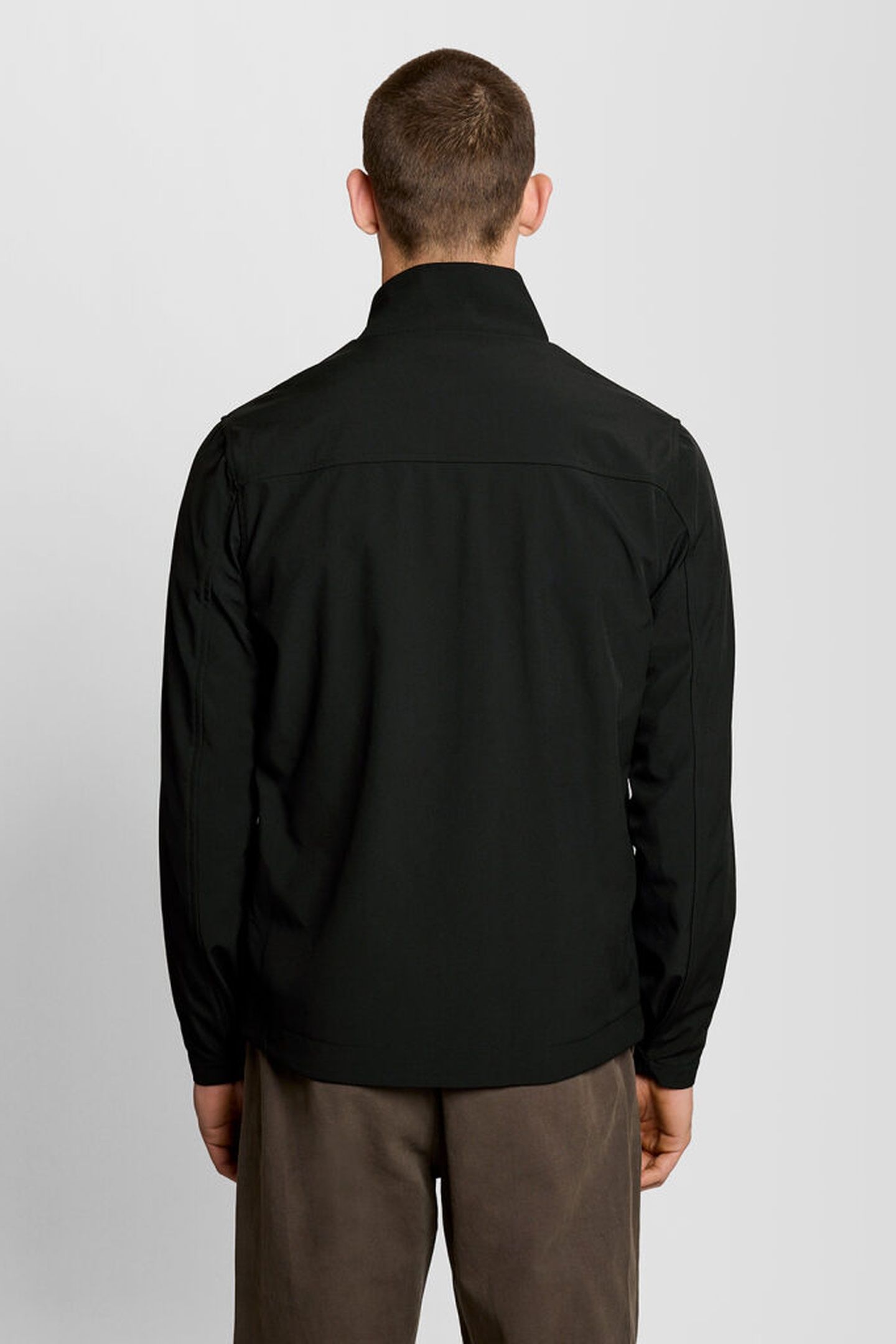 MESH BACK SOFTSHELL FUNNEL NECK JACKET JET BLACK 2