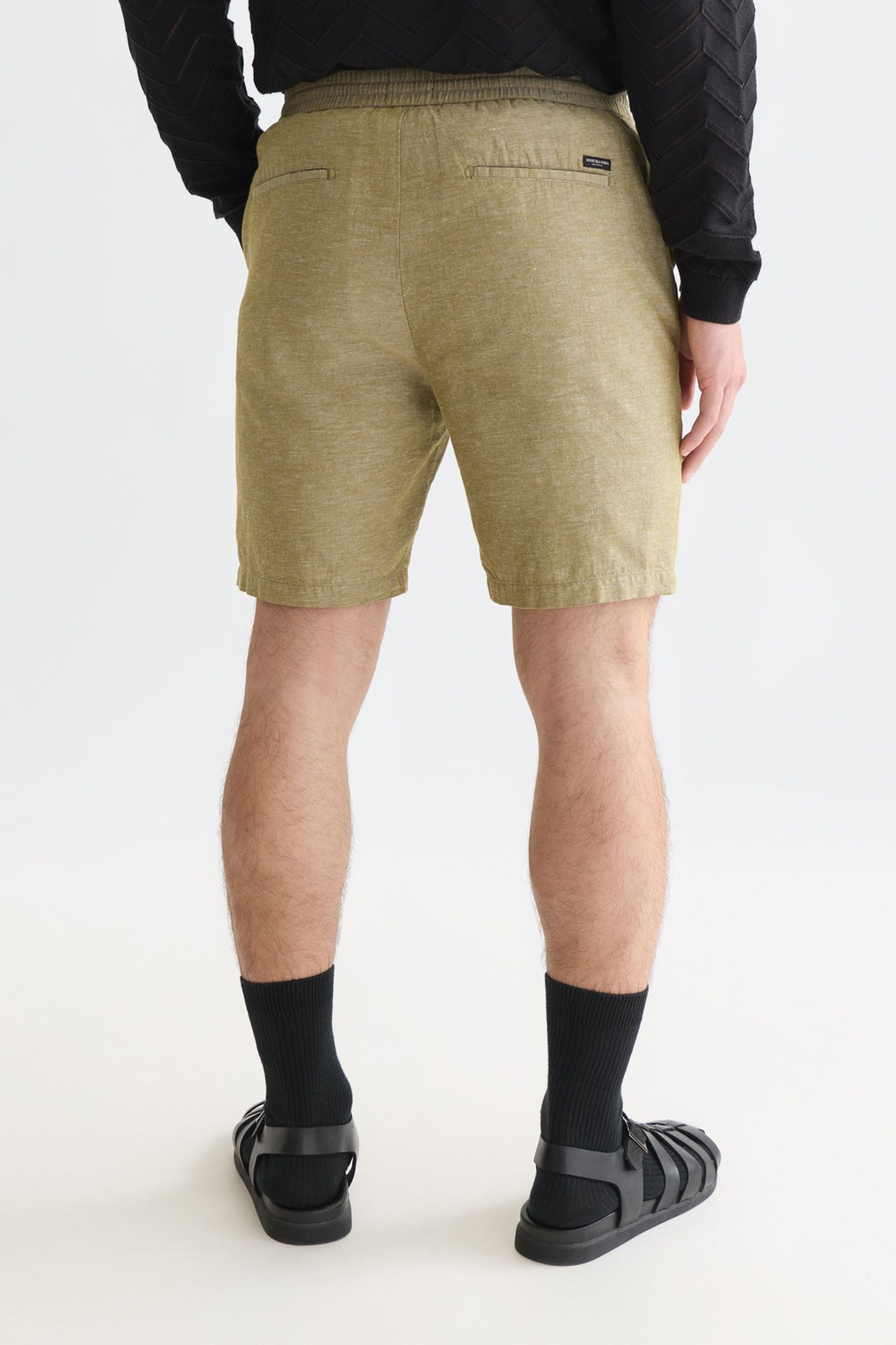SEASONAL CORE FAVE COTTON LINEN REGULAR-FIT CHINO SHORTS DAR 2