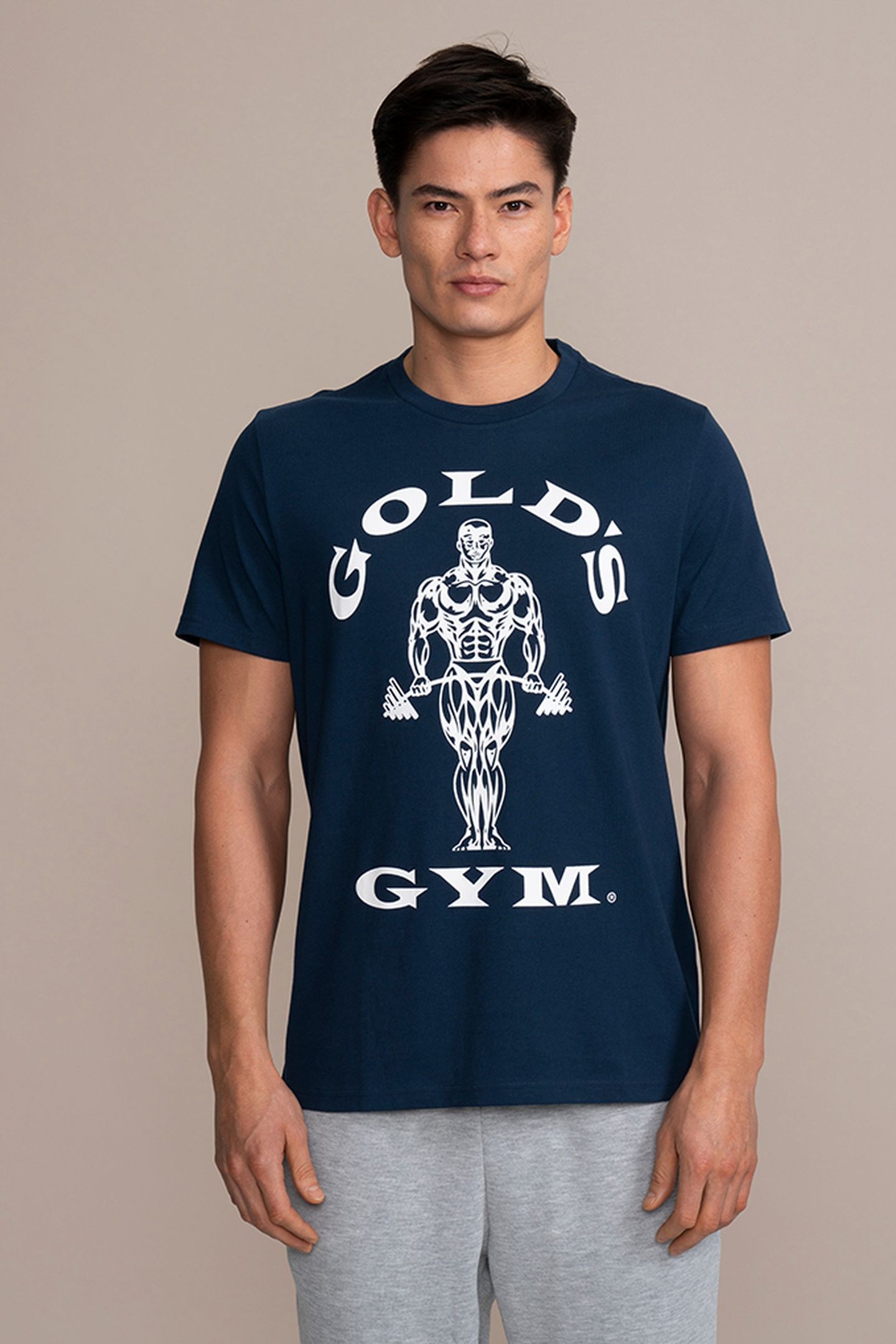 MUSCLE JOE CREW NECK TEE NAVY 1