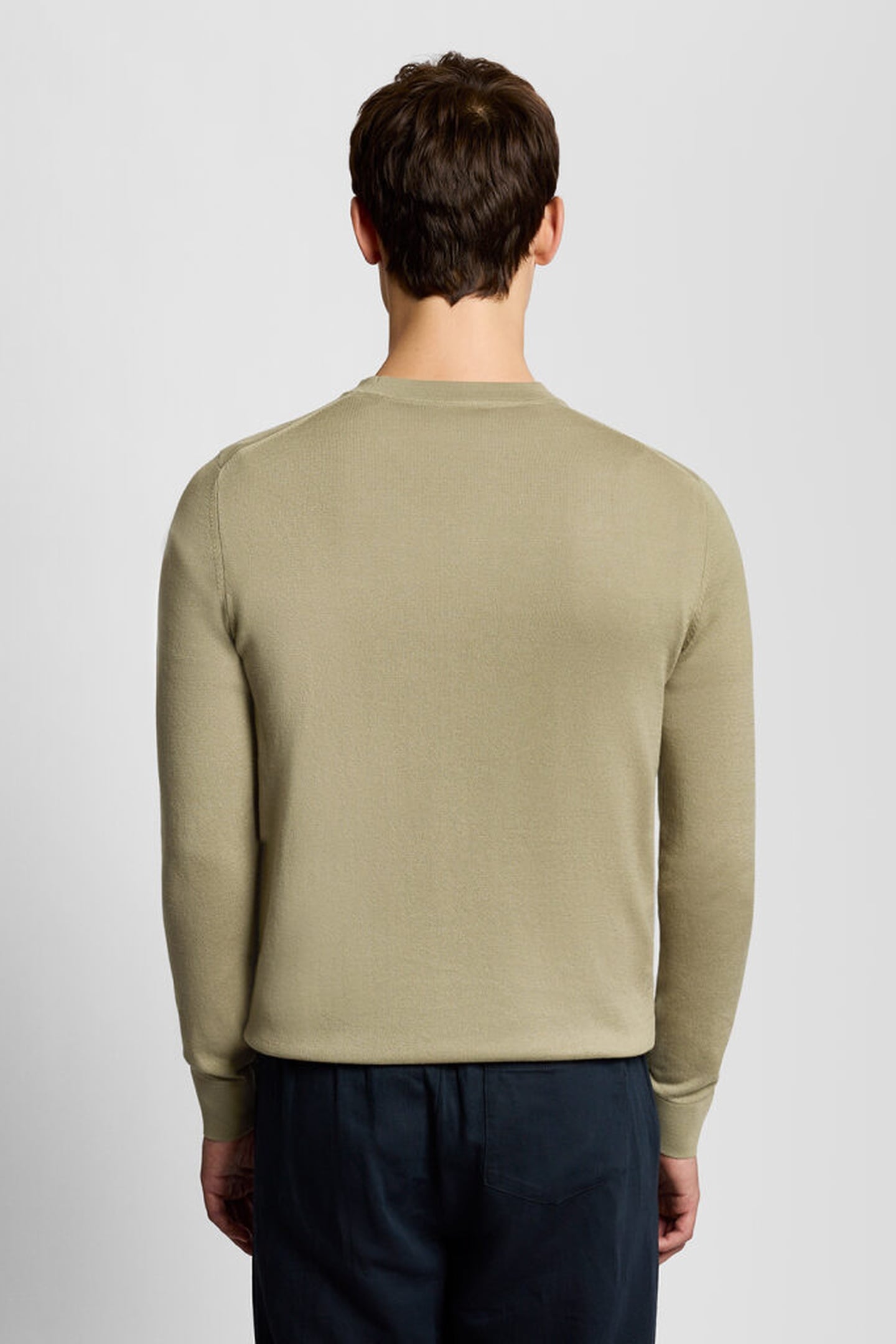 TONAL SUPERFINE CREW NECK JUMPER SAGE UNIFORM 2