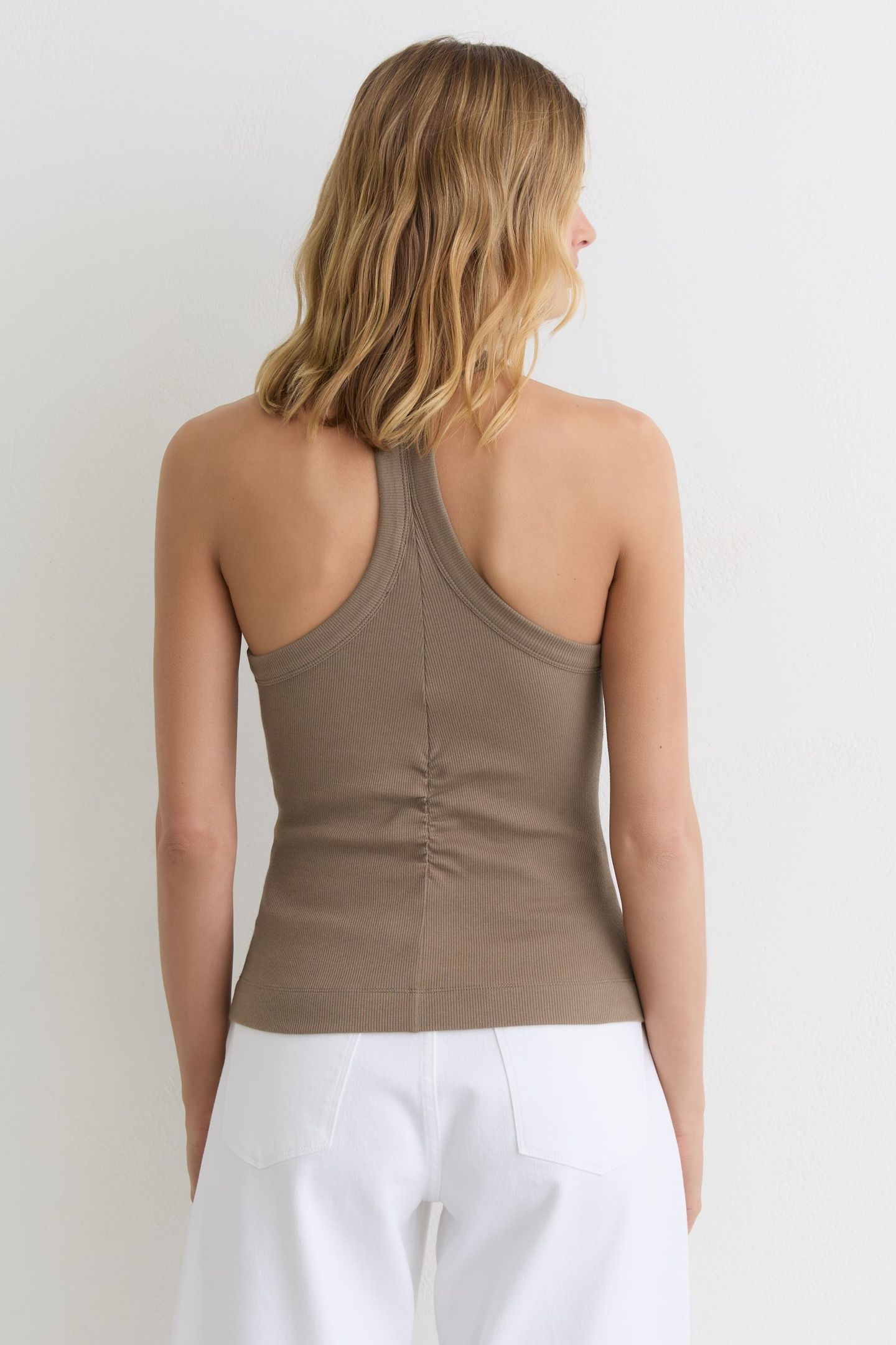RIB RACERBACK VEST TAUPE NEUTRAL 3