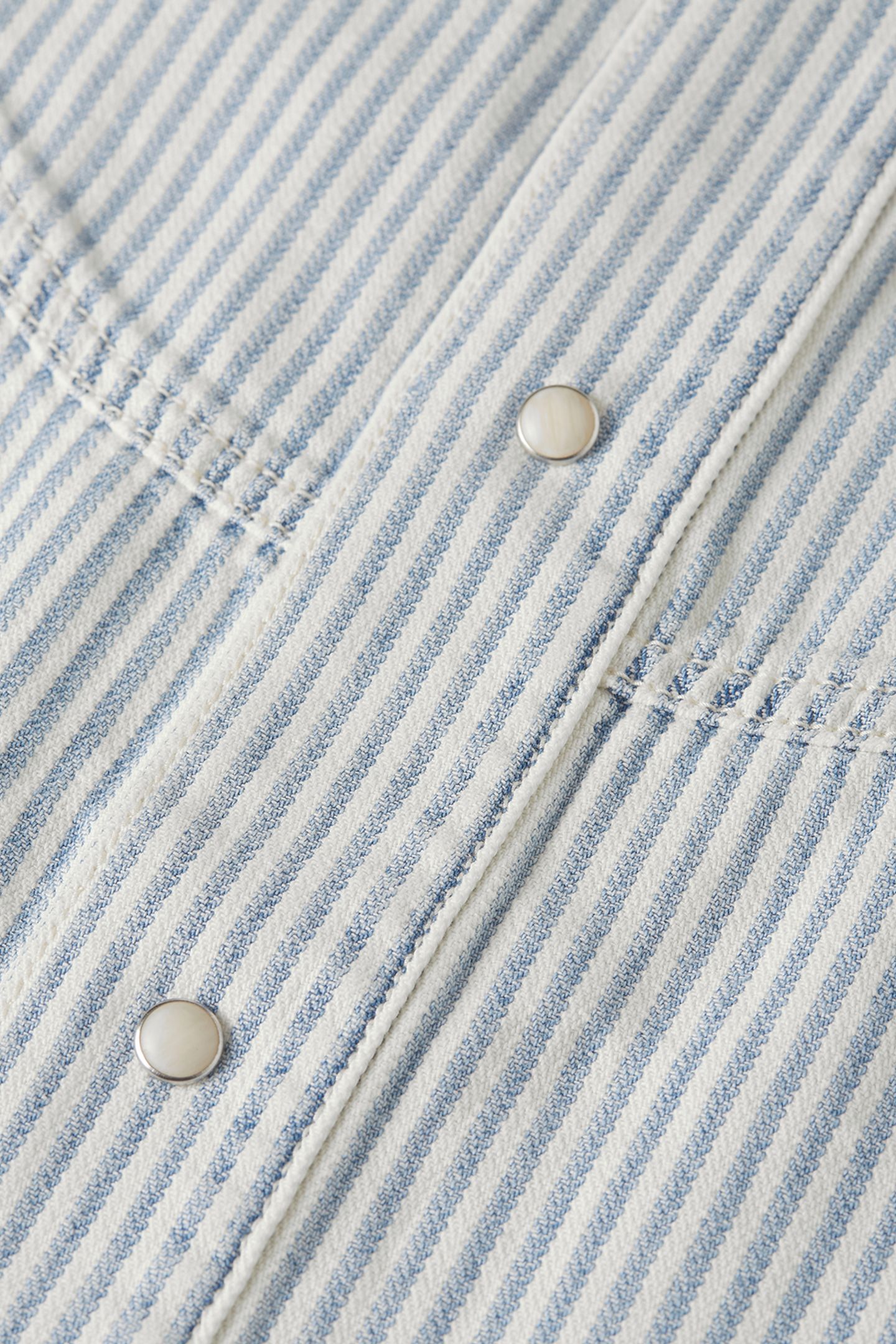 SHORT SLEEVE DENIM SHIRT INDIGO STRIPE 3