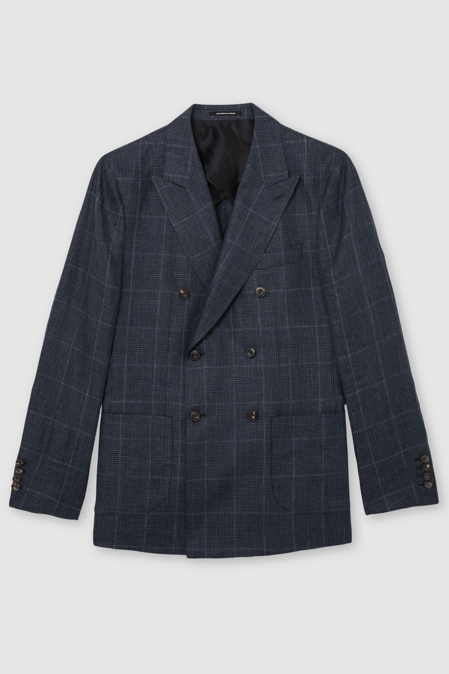 DB PEAK PRINCE OF WALES CHECK BLAZER NAVY 3