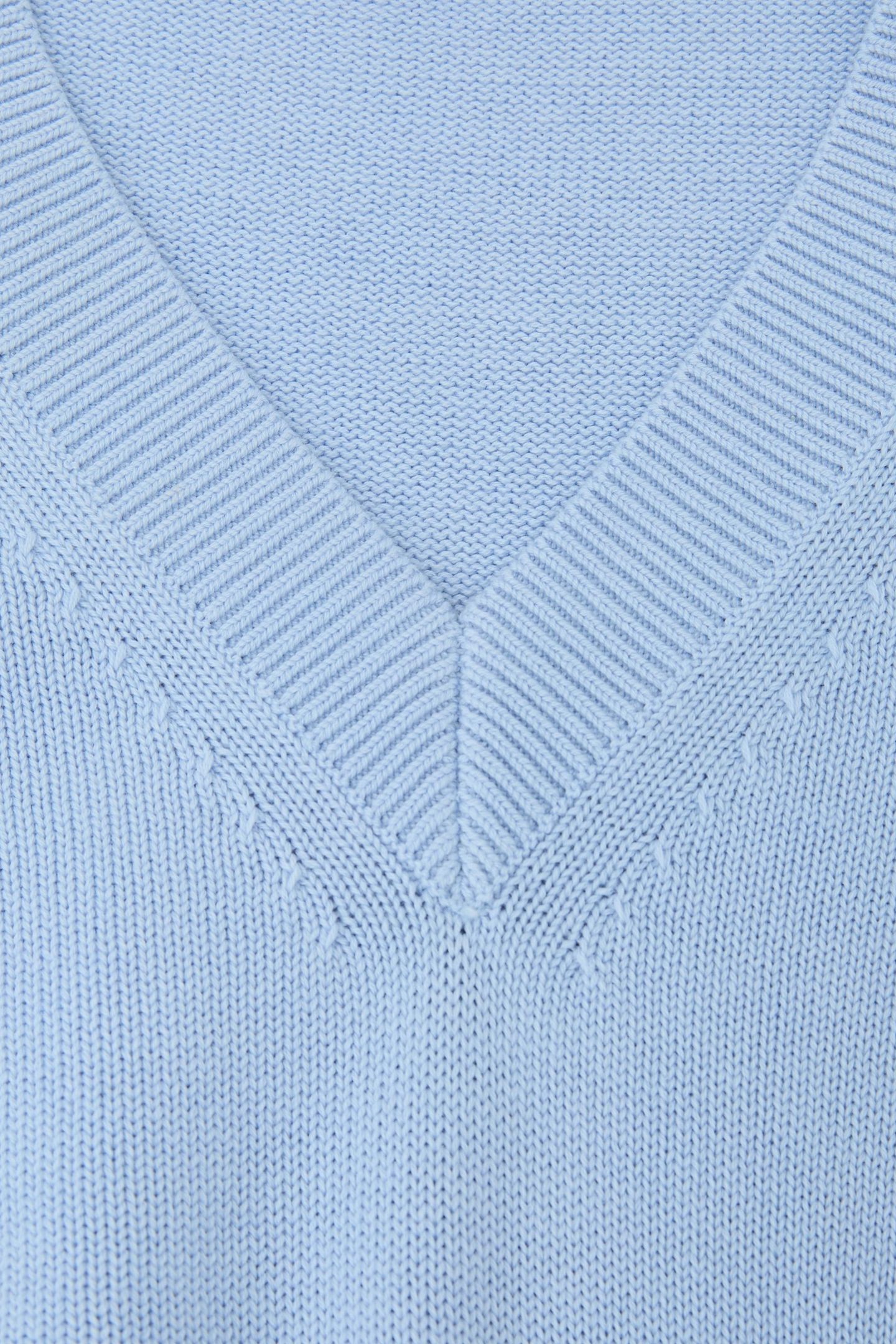 KNIT V NECK TOP SOFT BLUE 6