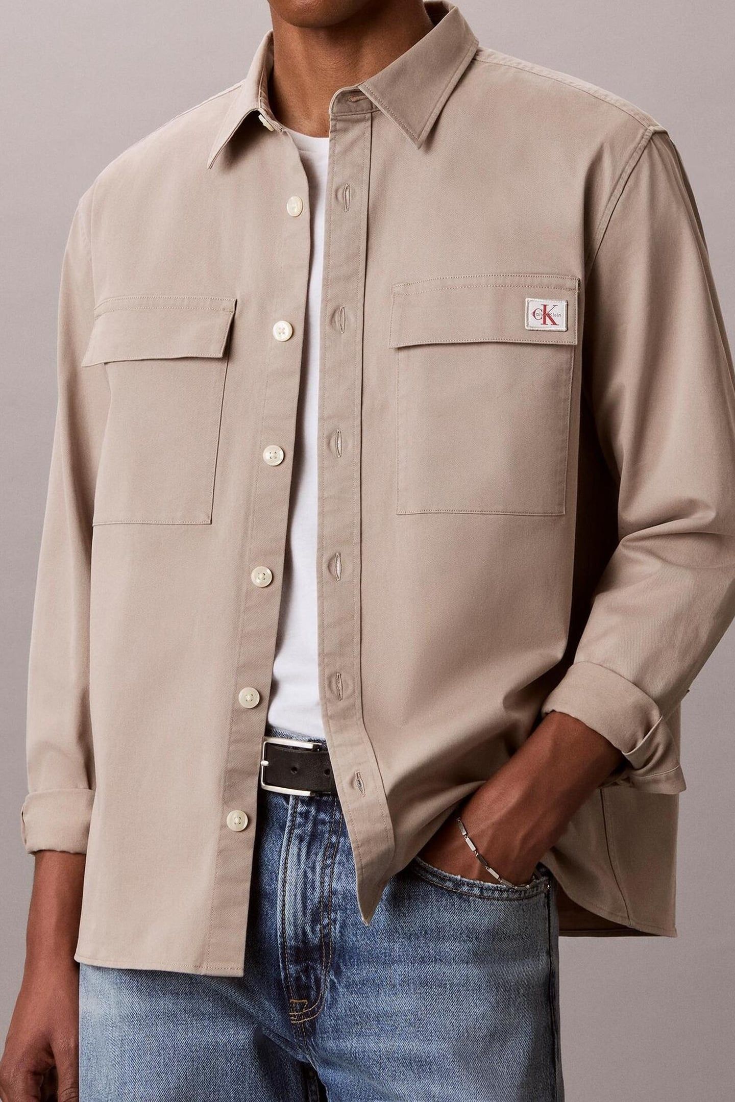 LS COMFORT COTTON SHIRT VINTAGE KHAKI 2