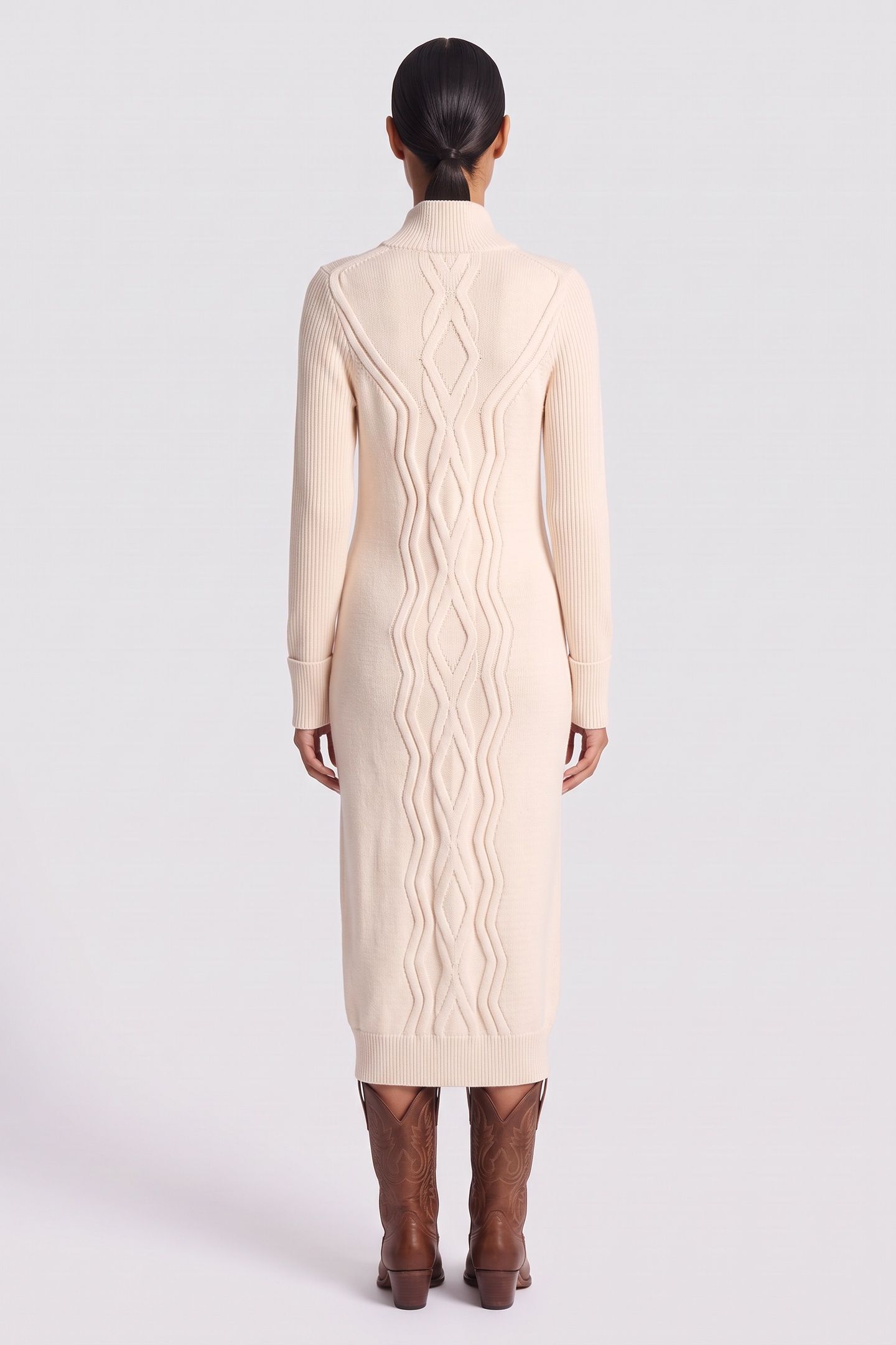 ADRIENNE DRESS ECRU 2