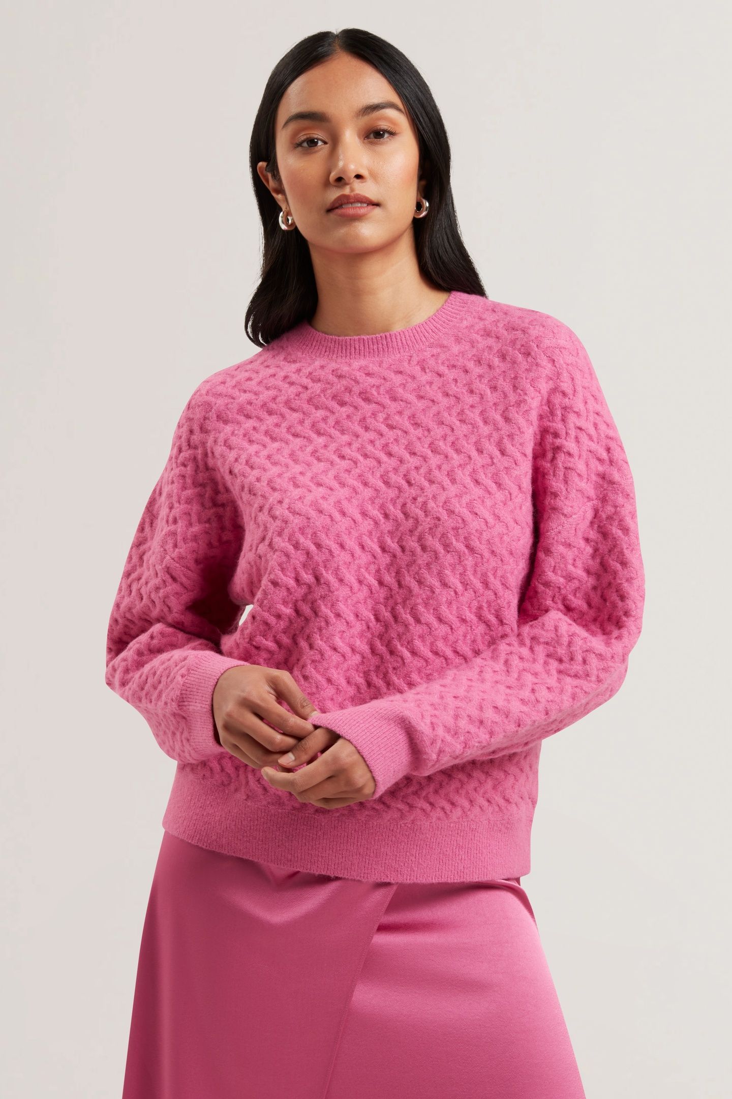 MORLEA HORIZONTAL CABLE RELAXED FIT PINK 2