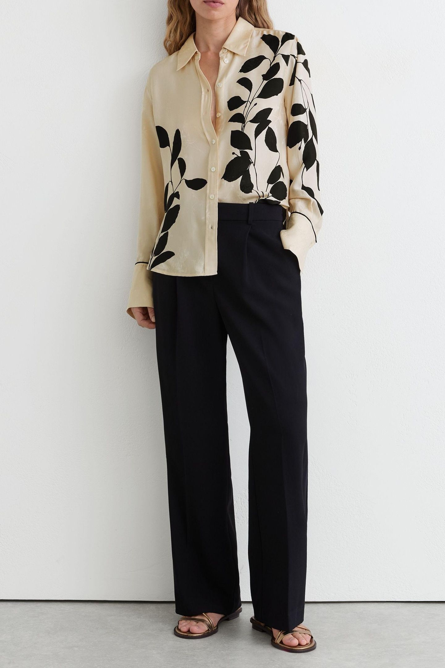 PRINTED COORD SHIRT IVORY/BLACK 1
