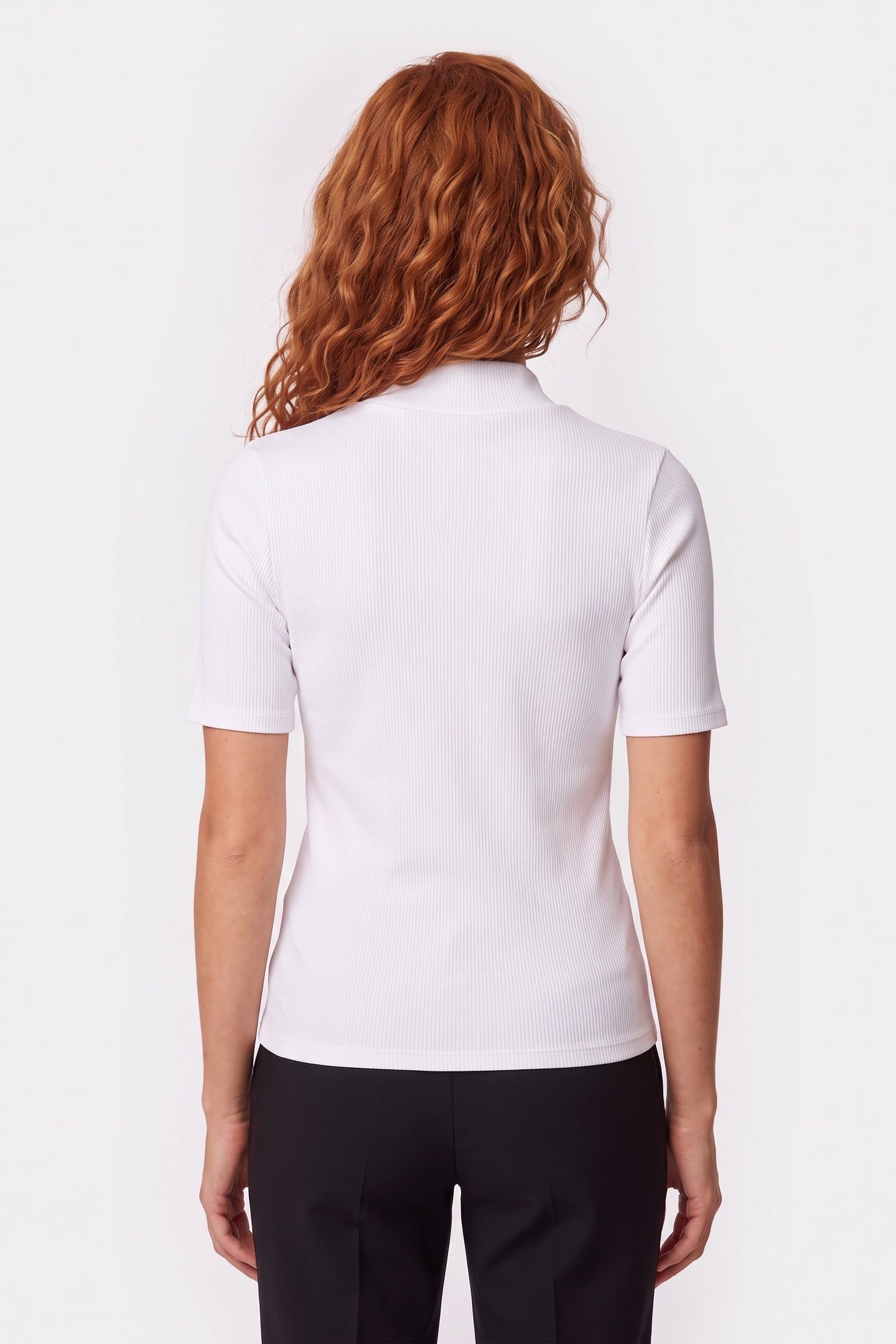 CORE MOCK NECK RIB T-SHIRT WHITE 2