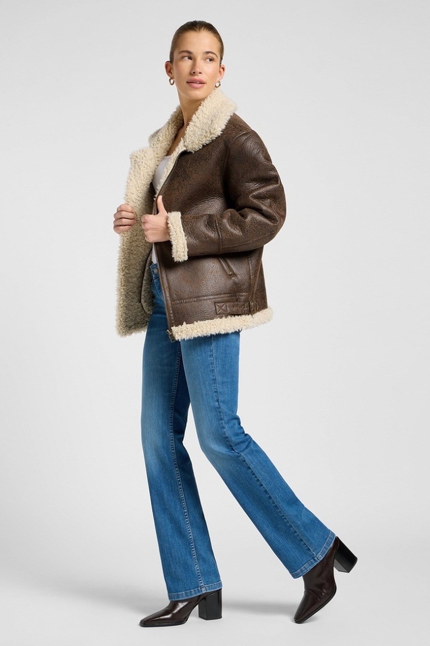 AVIATOR JACKET LUXE BROWN LOOSE BROWN 3