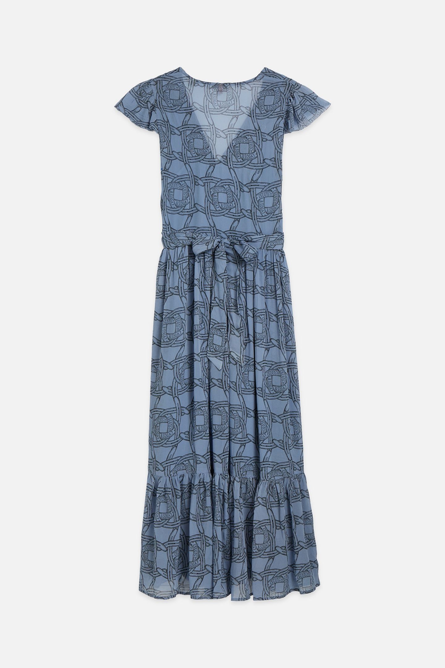 PRINTED CHIFFON MIDI DAY DRESS HORSESHOES INFINITY 4