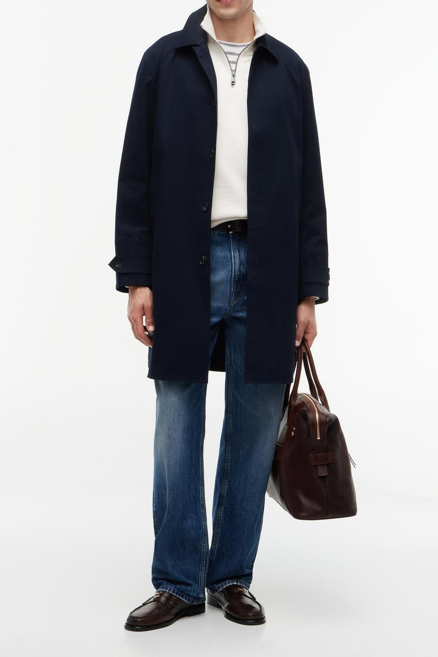 UNLINED CAR COAT BLUE 1