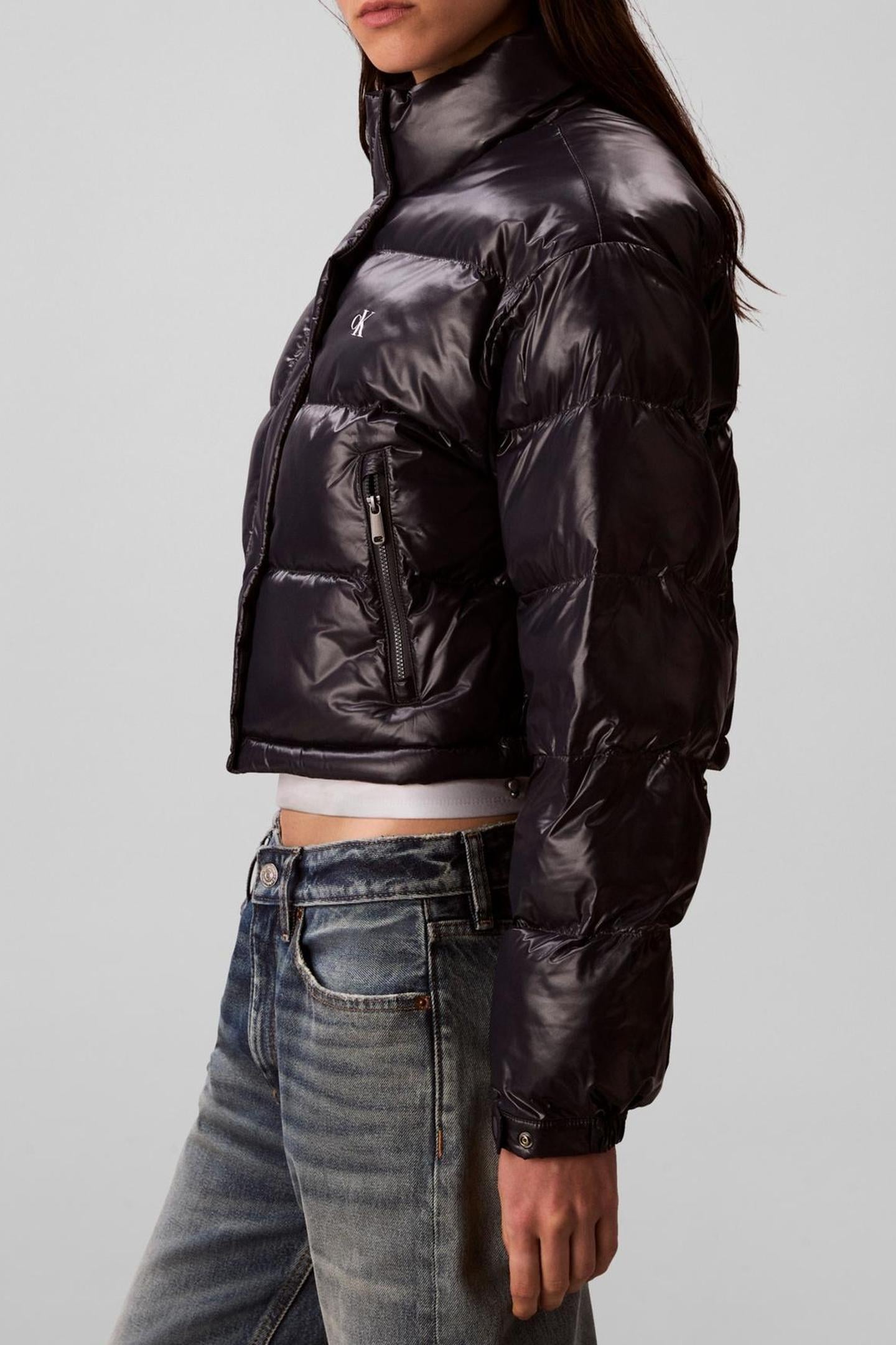 SHINE CROP PUFFER JACKET INKWELL 4