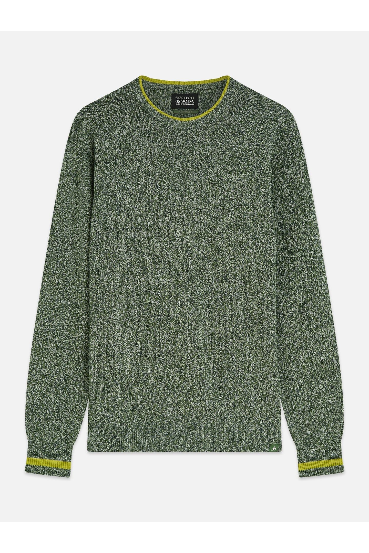 MELANGE REGULARFIT PULLOVER DARK GREEN 1