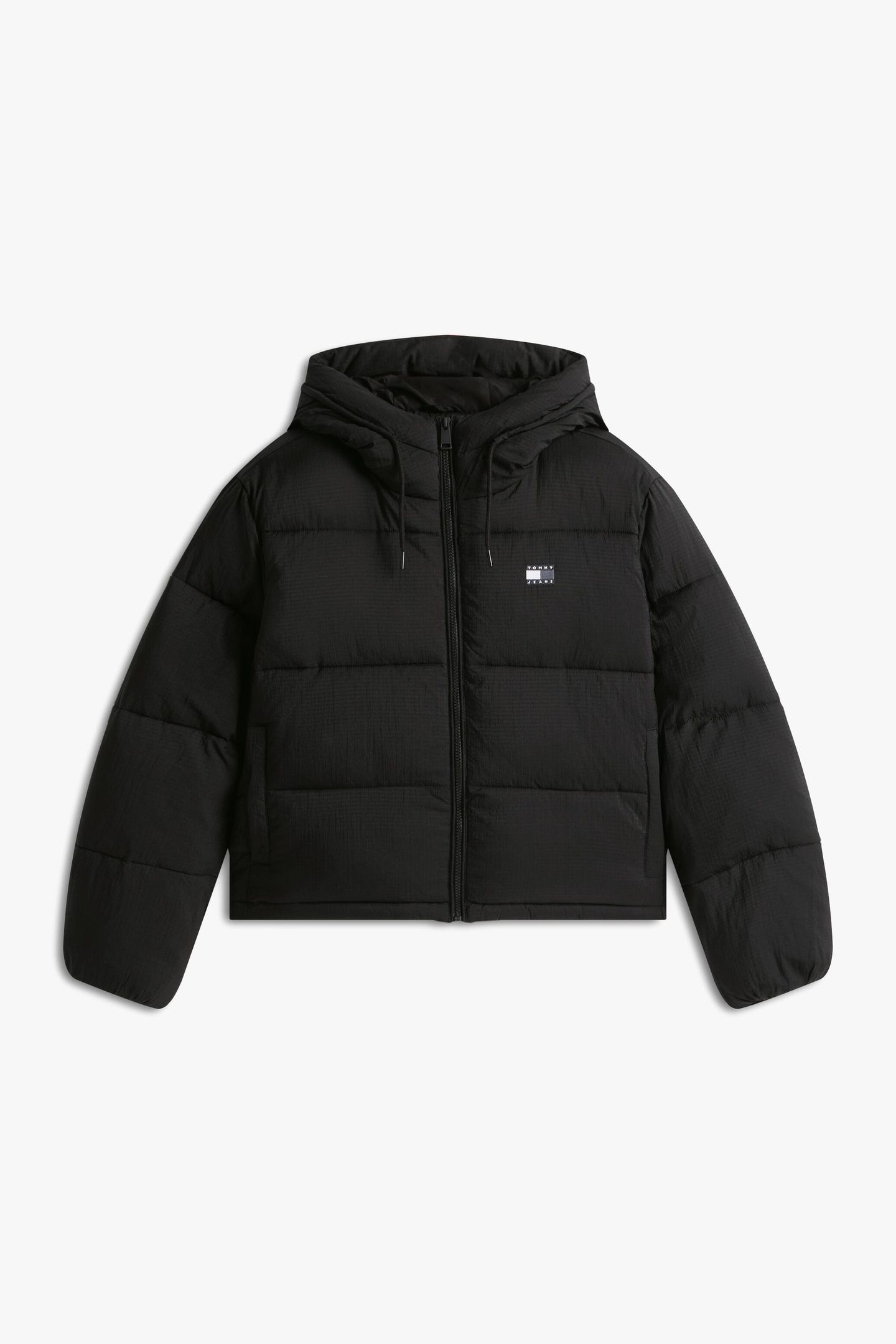 TJW HOODED PUFFER JACKET BLACK 4