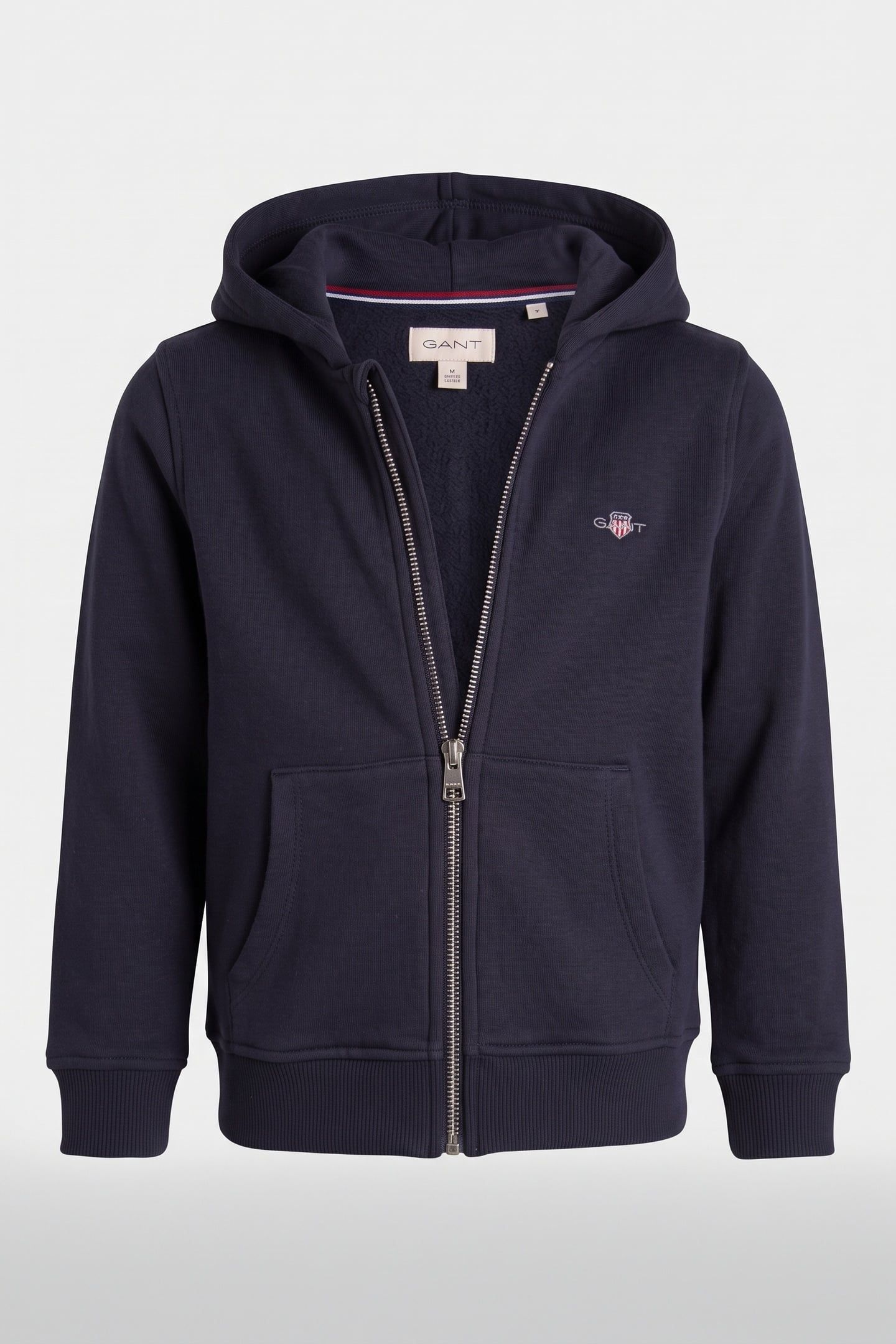 KIDS UNISEX SHIELD ZIP HOODIE EVENING BLUE 2