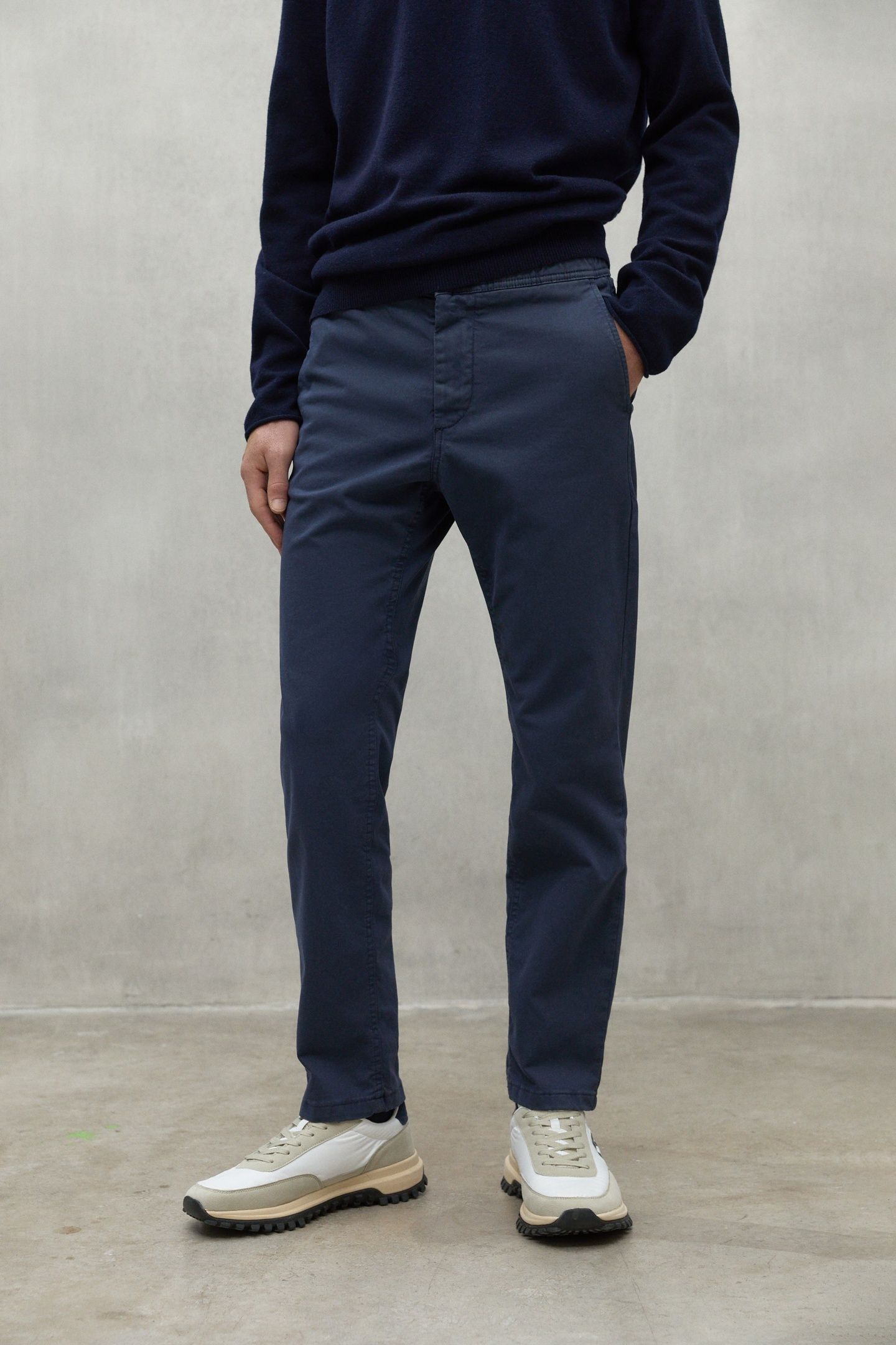 ETHICAALF WINTER PANTS DEEP NAVY 1