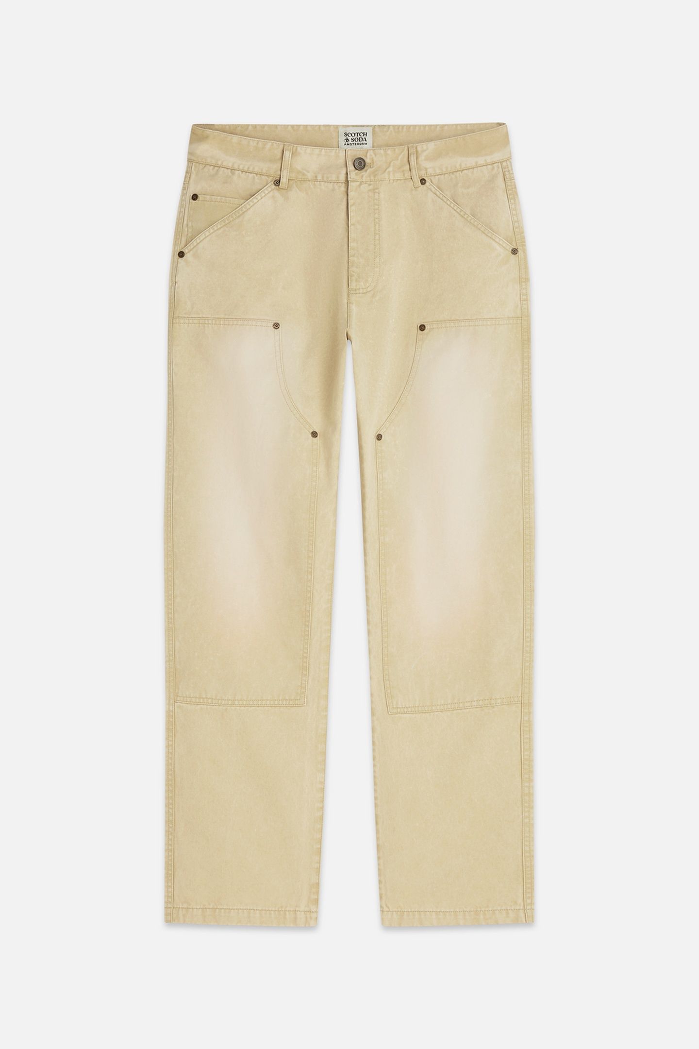 THE ZEE WASHED COTTON TWILL WORKER PANT BRIGHT YELLOW 1