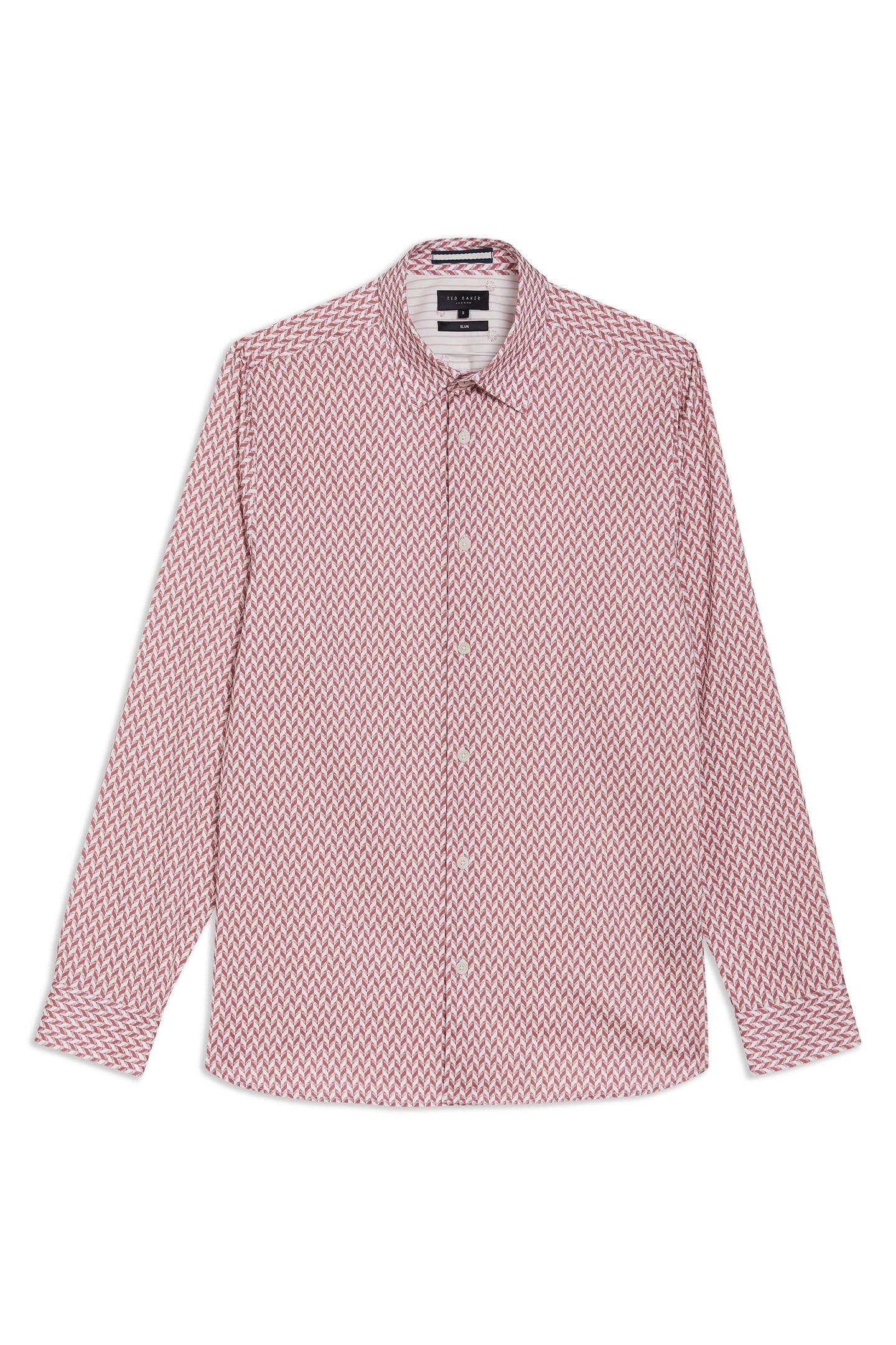 LACEBY LS GEO PRINTED SHIRT MID-PINK 4