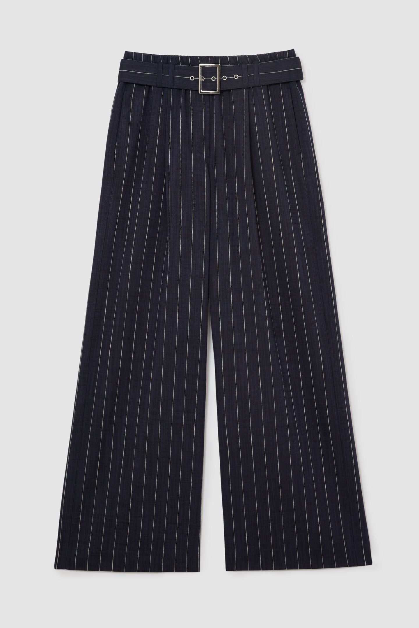 STRIPE WIDE LEG TROUSER NAVY 4