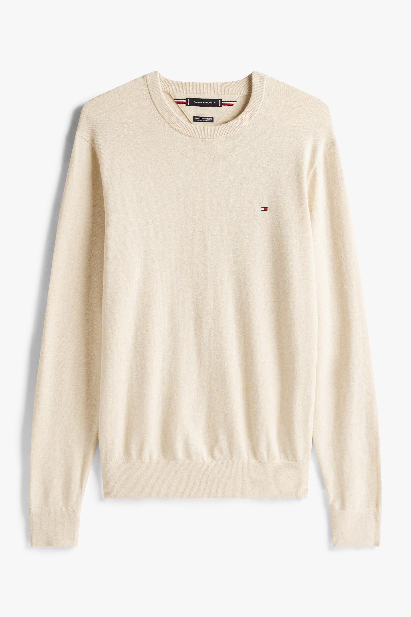 PIMA COTTON CASHMERE SWEATER HEATHERED OATMILK 6