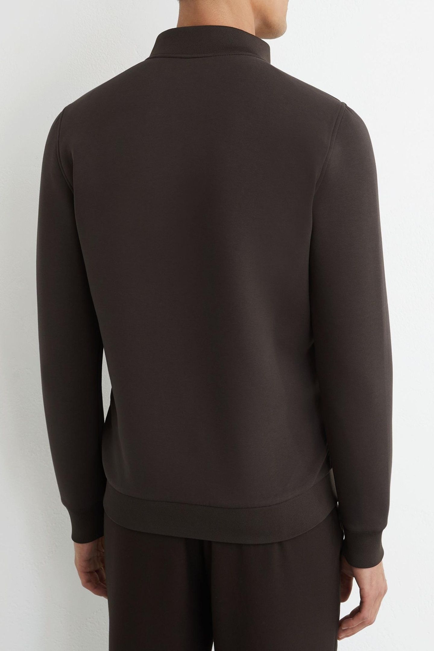 LS QUILTED HYBRID JACKET CHOCOLATE BROWN 3