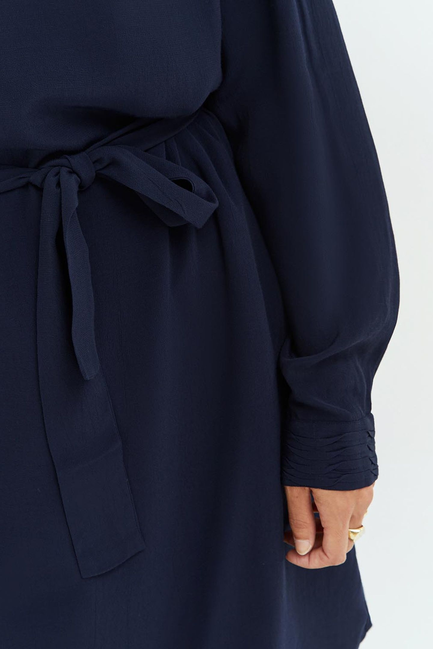 ROKHA _ STRAIGHT NAVY DRESS 6