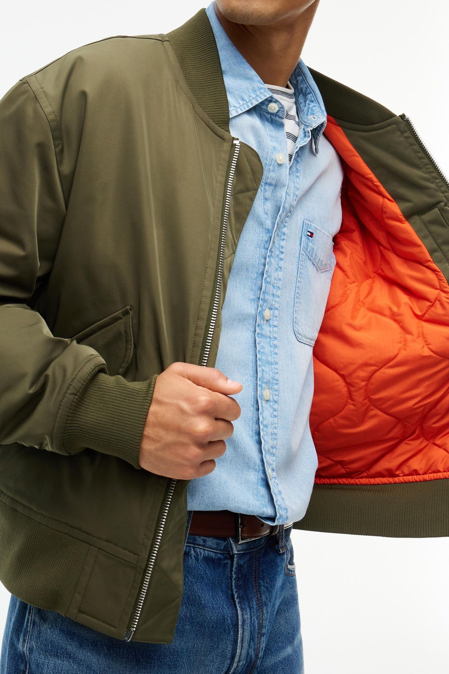 PADDED BOMBER JACKET GREEN 5