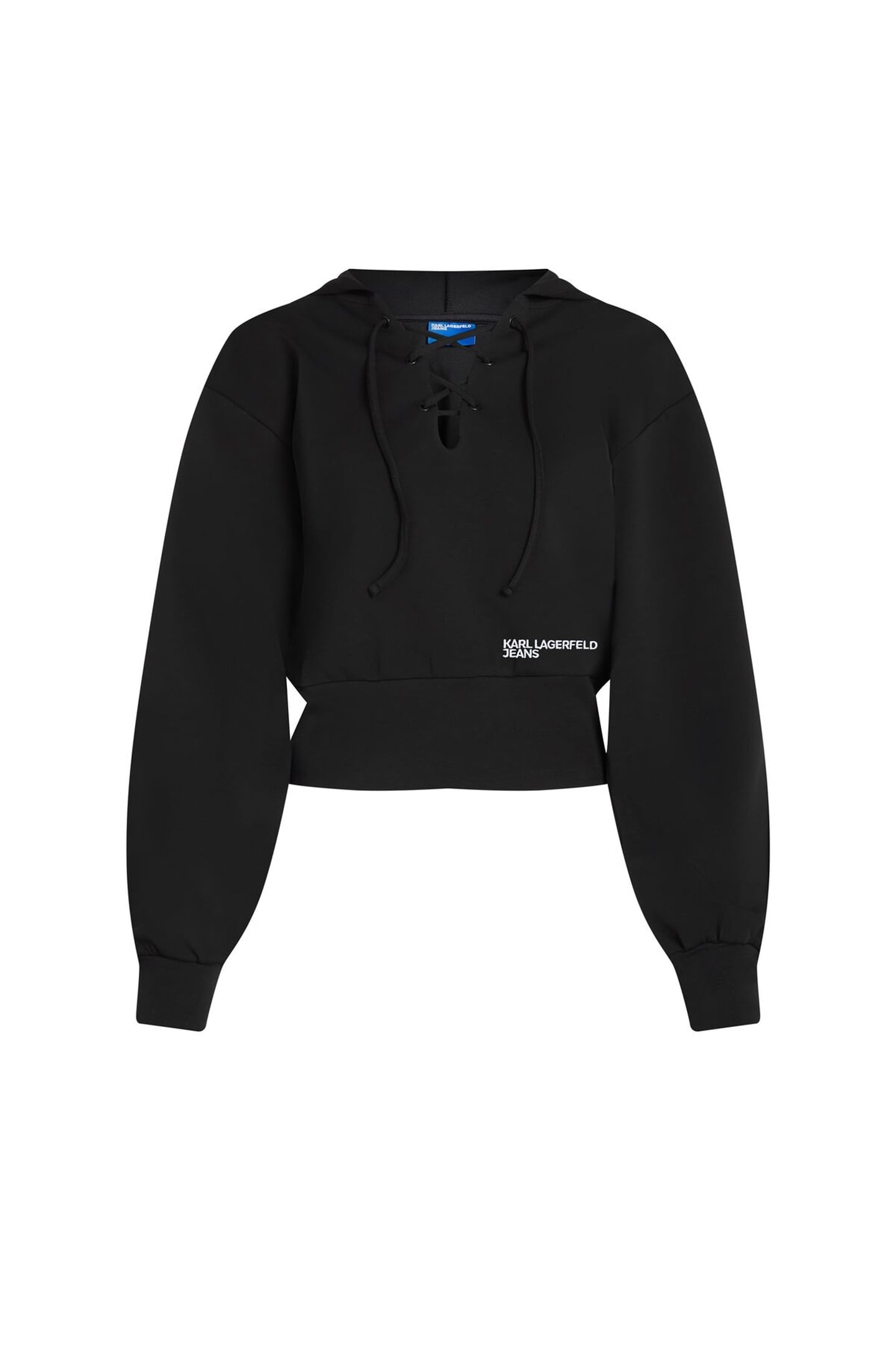 KLJ LACE TIE UP HOODIE BLACK 4