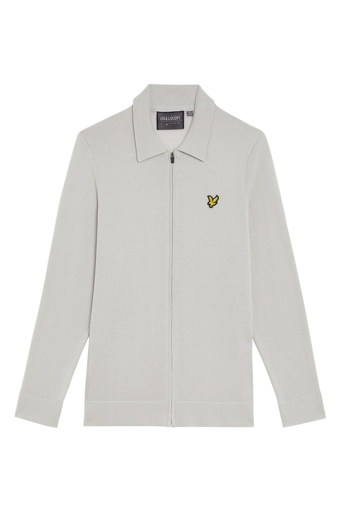 LIGHTWEIGHT KNITTED COLLARED CARDIGAN PEBBLE 4